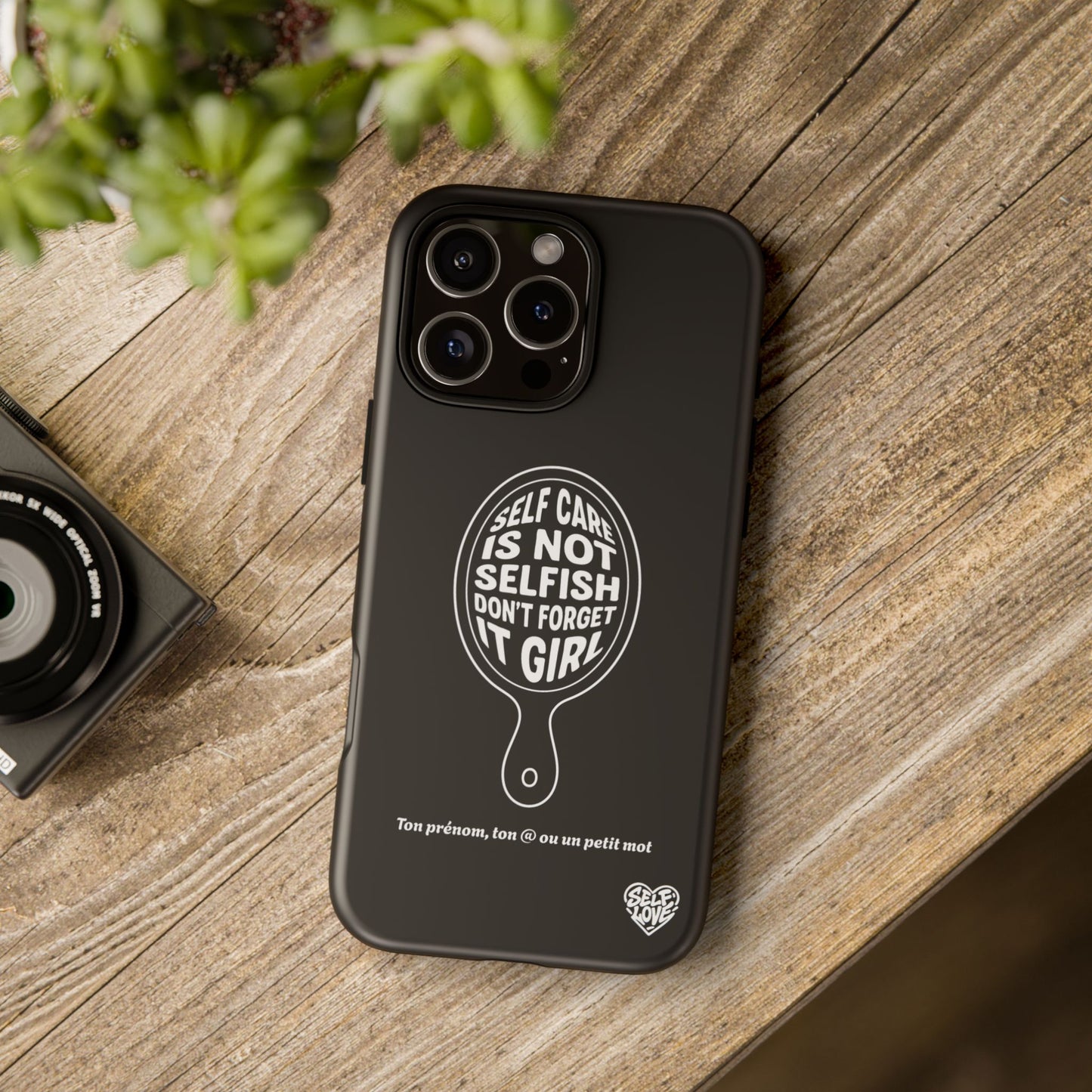 Self Care - Coque iPhone (noir)