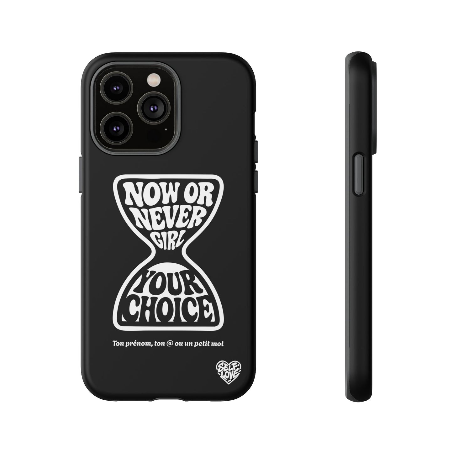 Now Or Never Girl - Coque iPhone (noir)