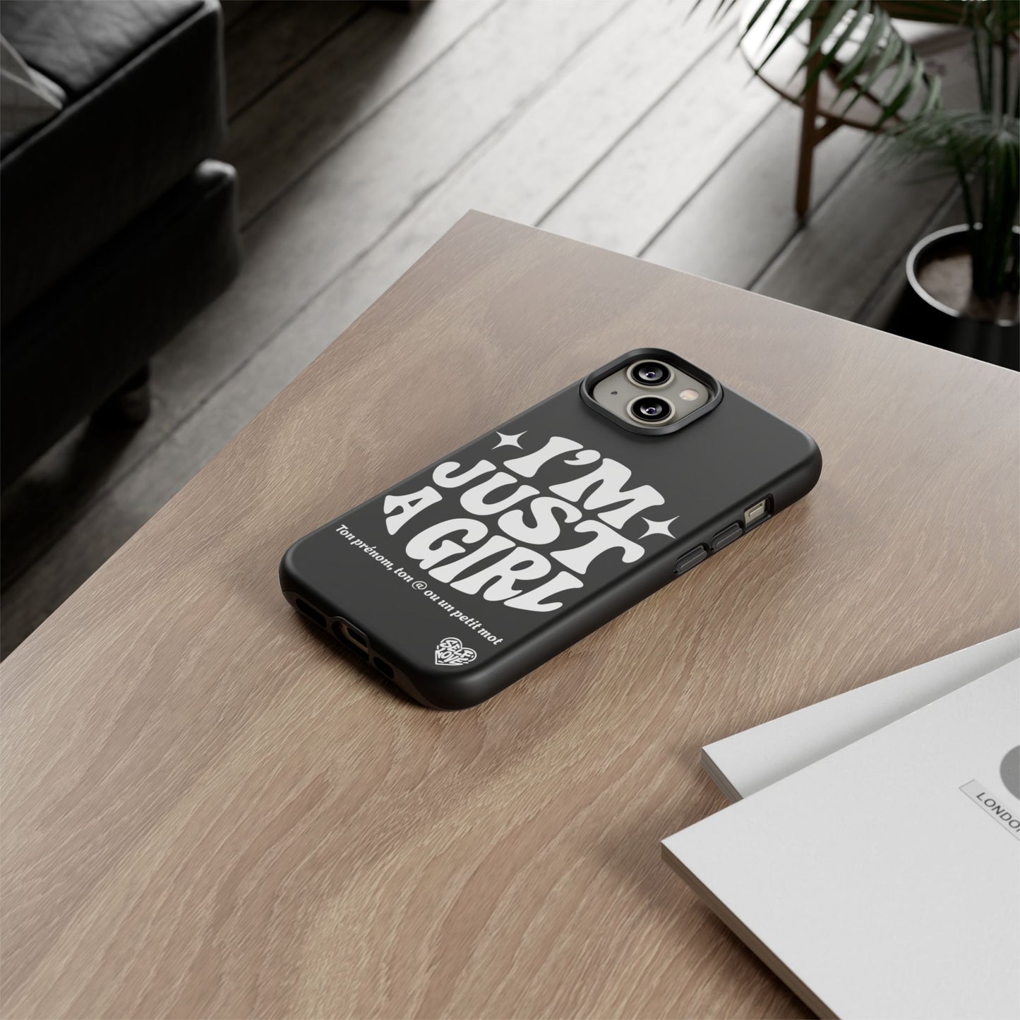 Im Just A Girl - Coque iPhone (noir)
