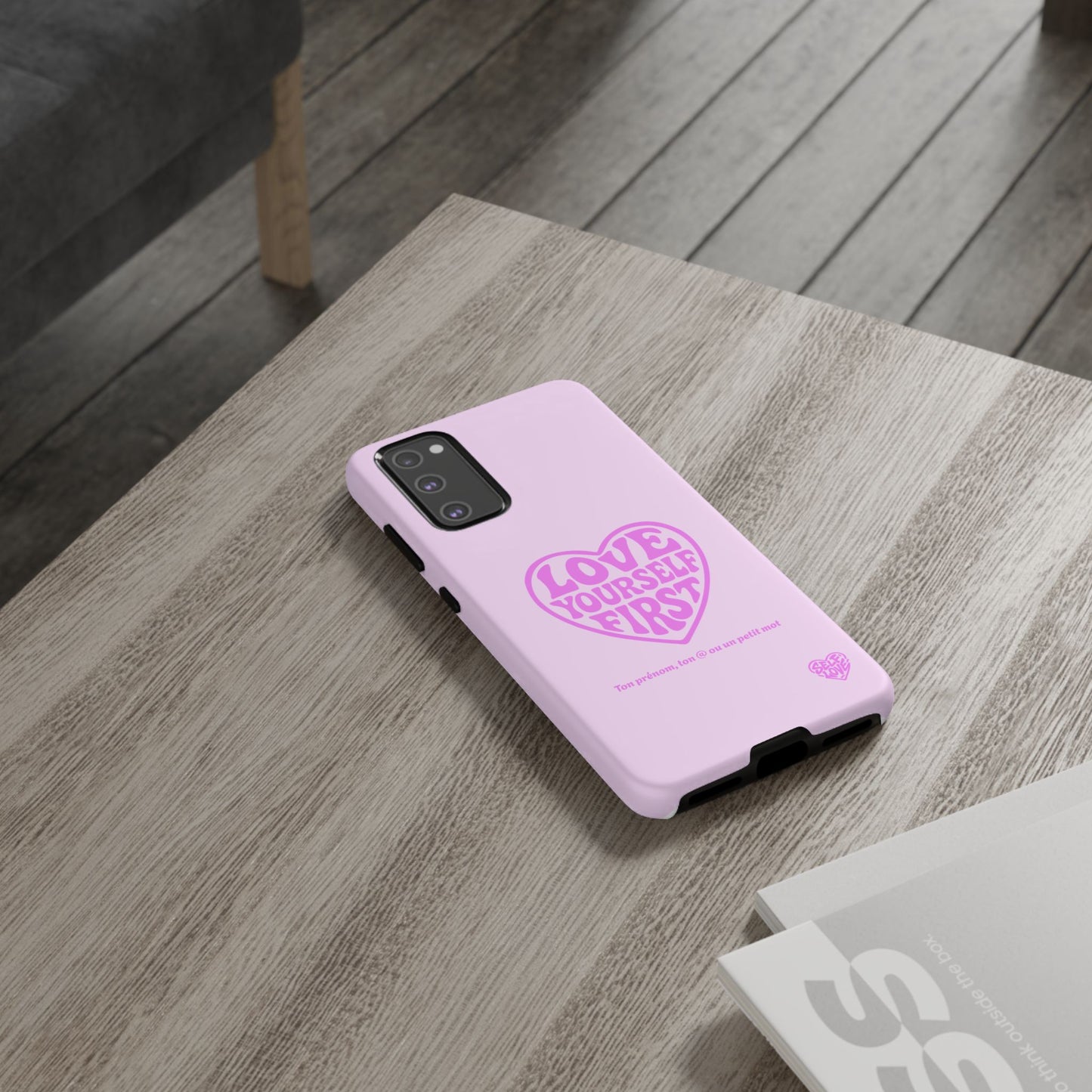 Love Yourself First - Coque Samsung (rose)