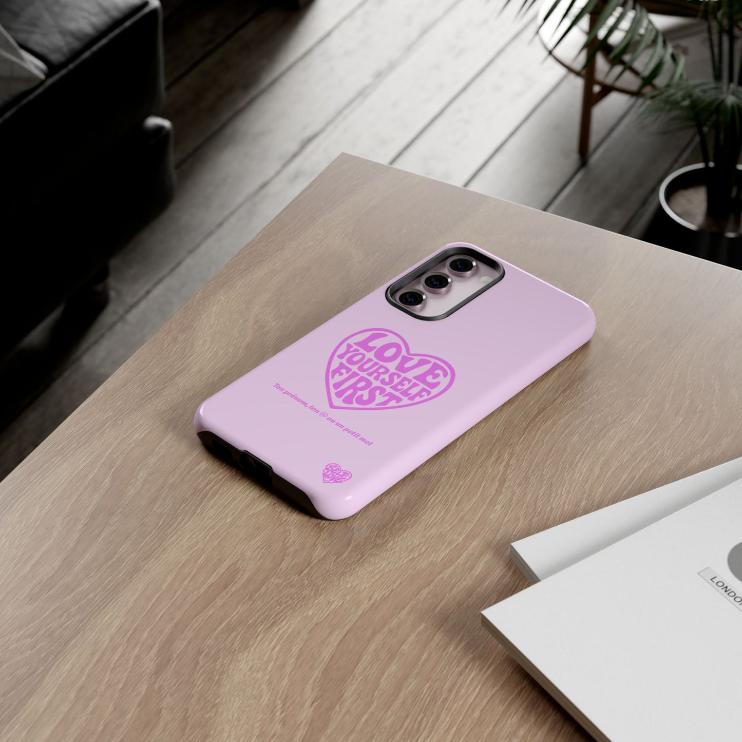 Love Yourself First - Coque Samsung (rose)