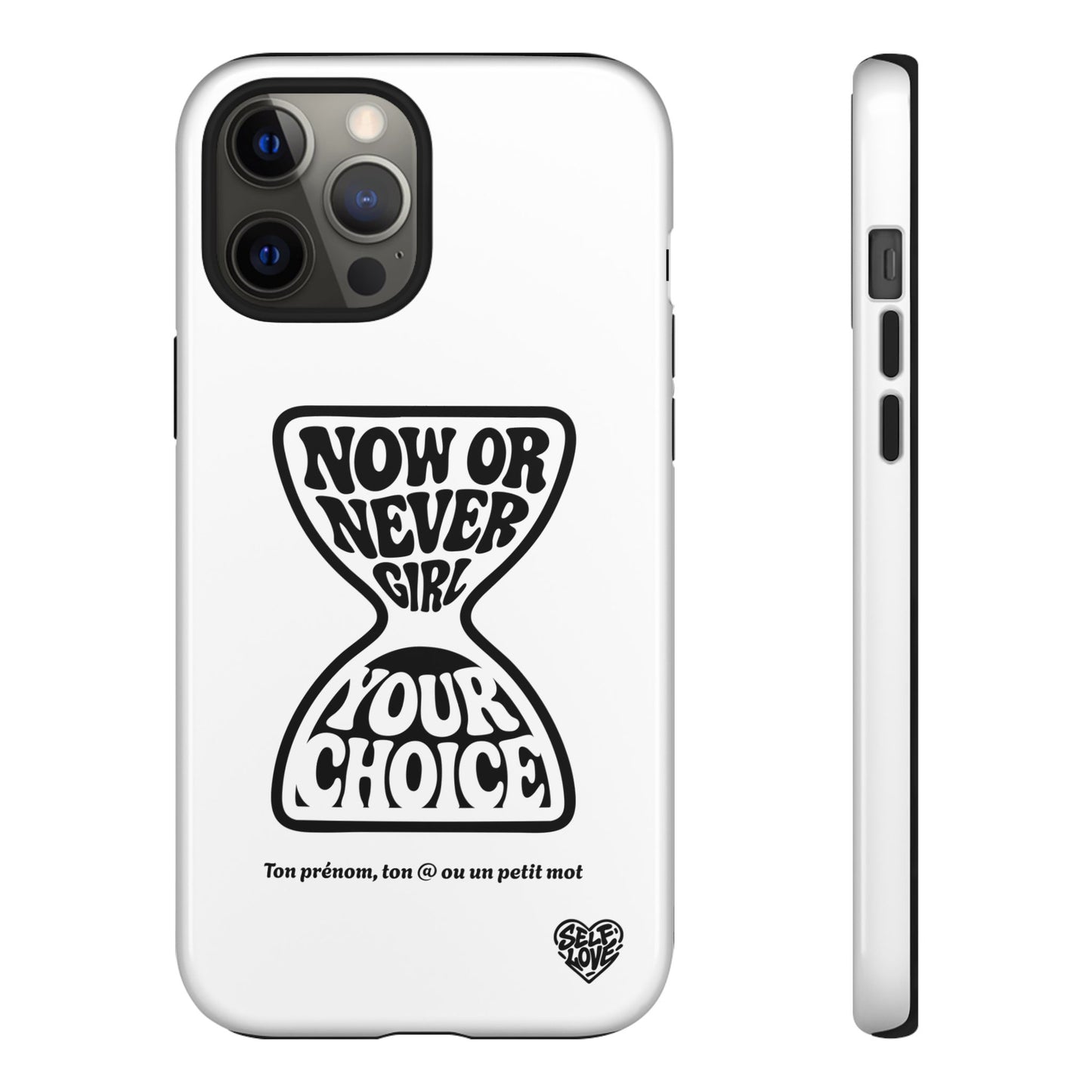 Now Or Never Girl - Coque iPhone (blanc)