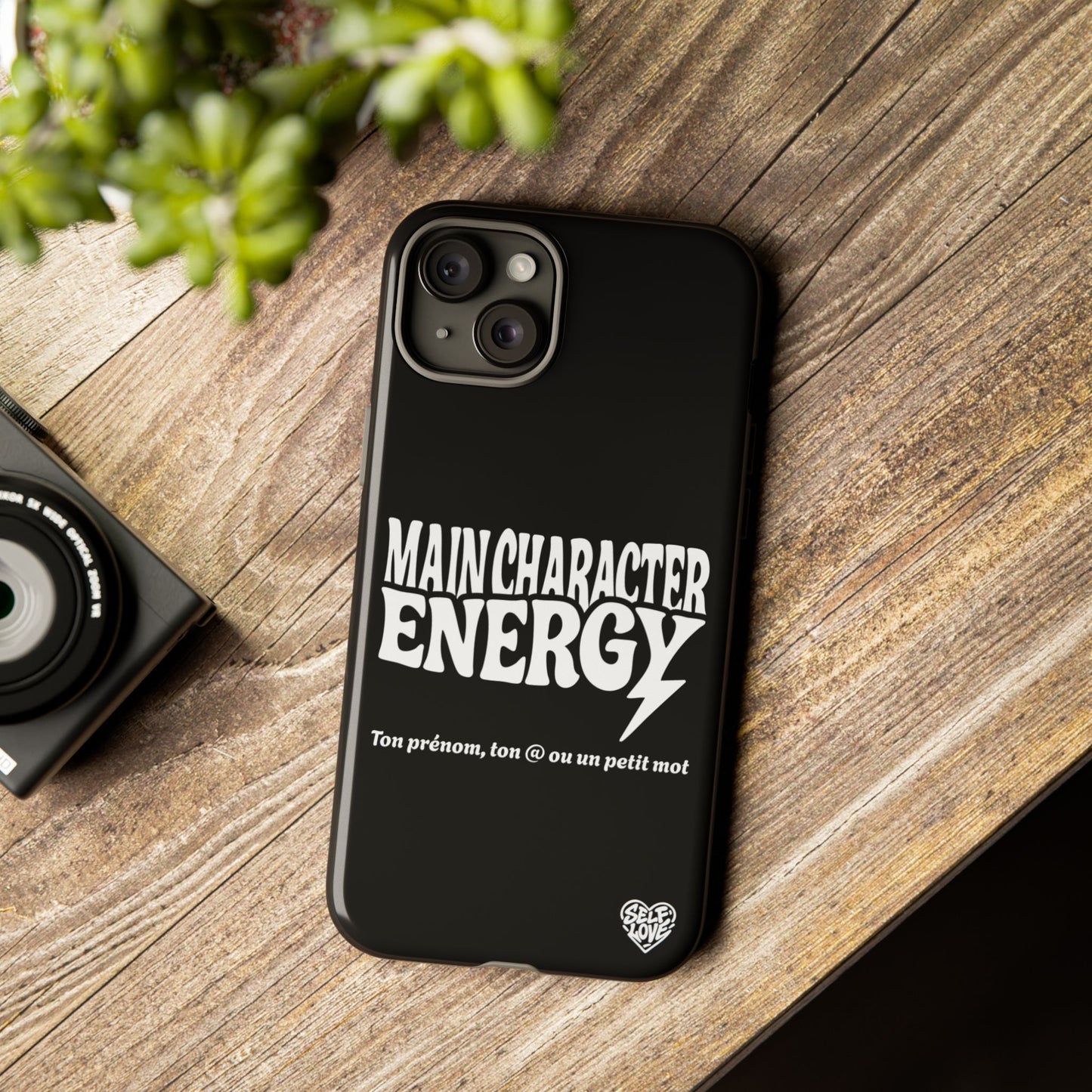 Main Character Energy - Coque iPhone (noir)