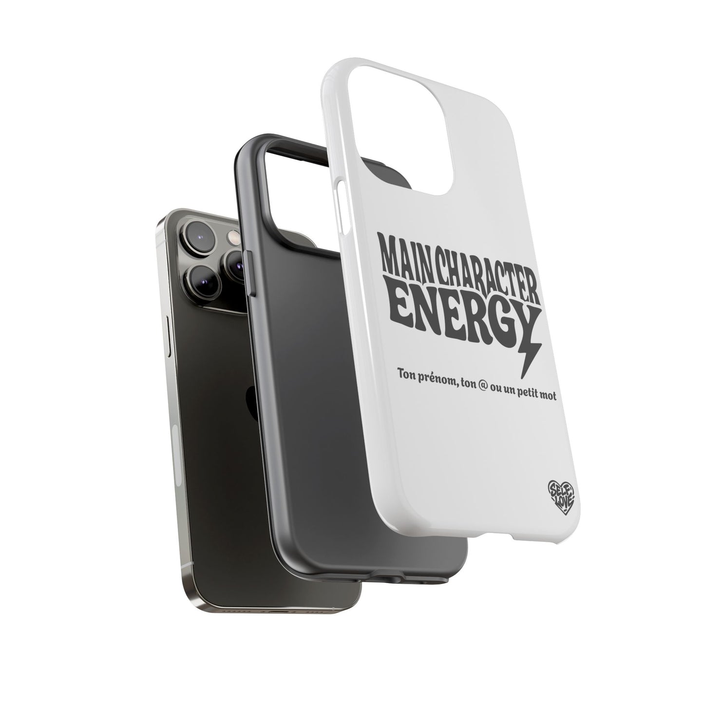 Main Character Energy - Coque iPhone (blanc)