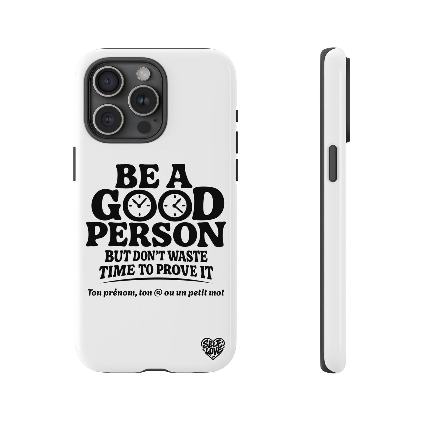 Be A Good Person - Coque iPhone (blanc)