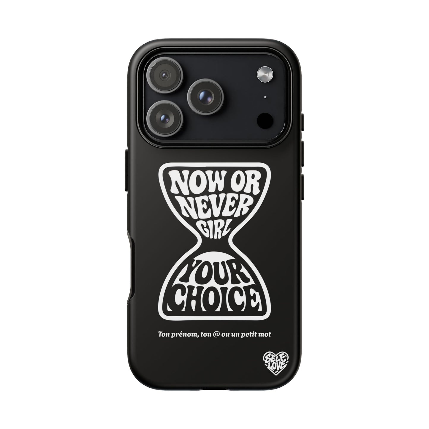Now Or Never Girl - Coque iPhone (noir)