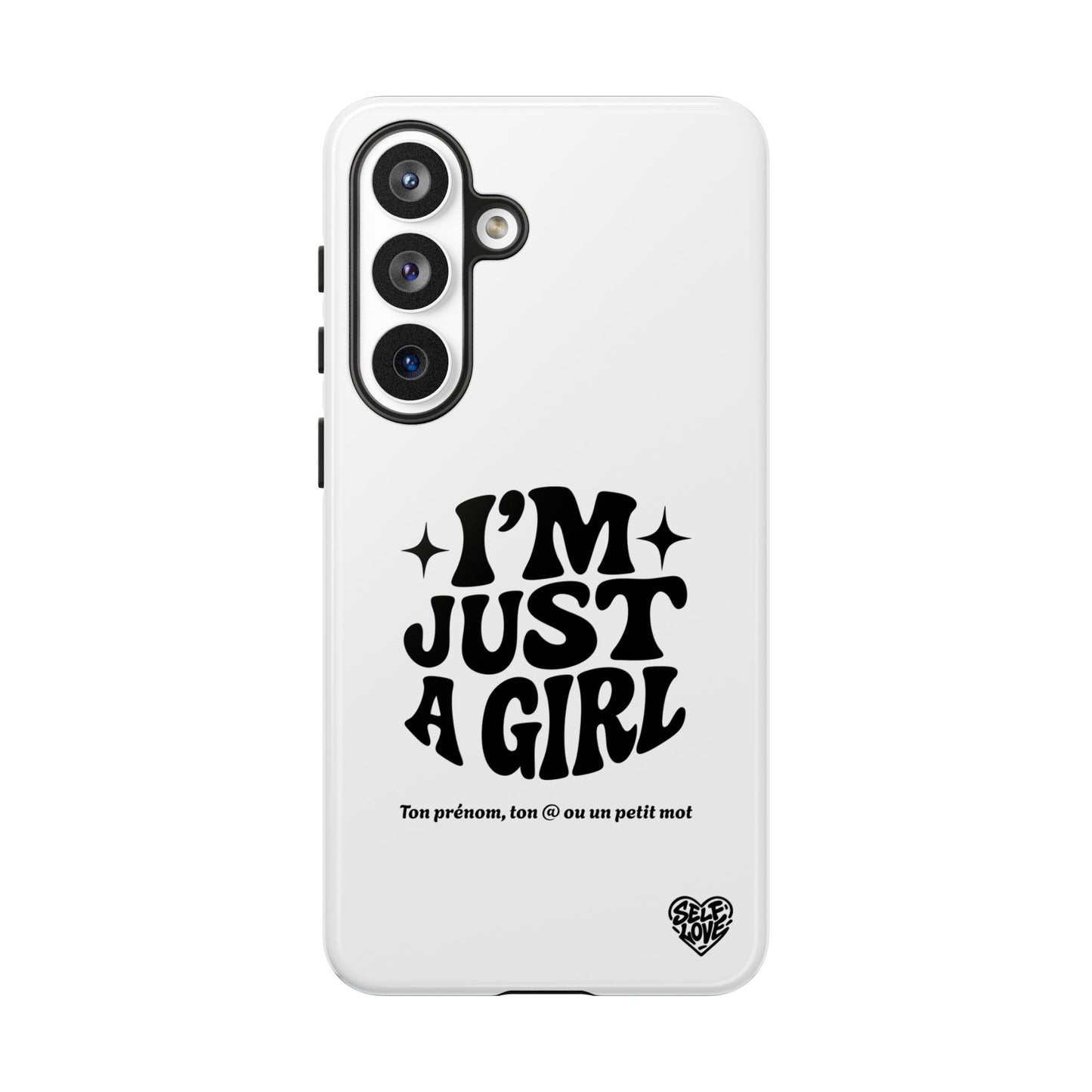 Im Just A Girl - Coque Samsung (blanc)