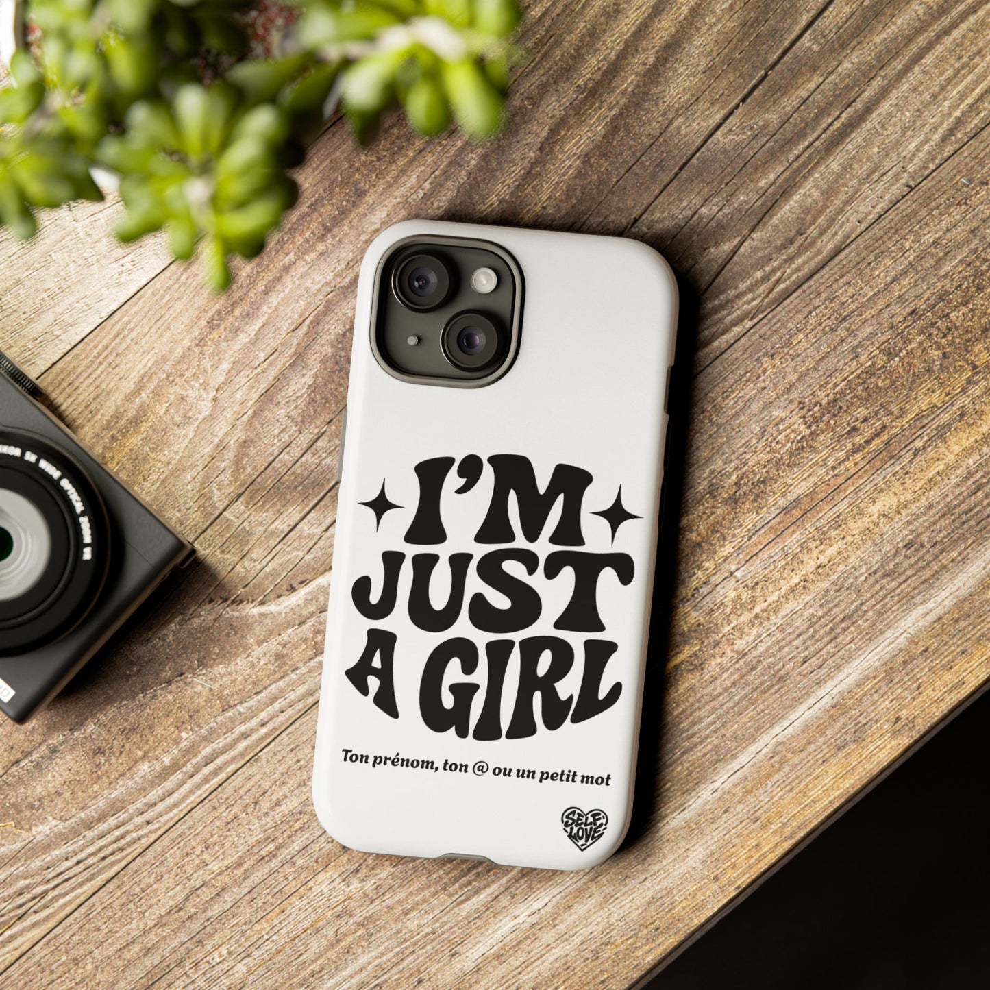 Im Just A Girl - Coque iPhone (blanc)