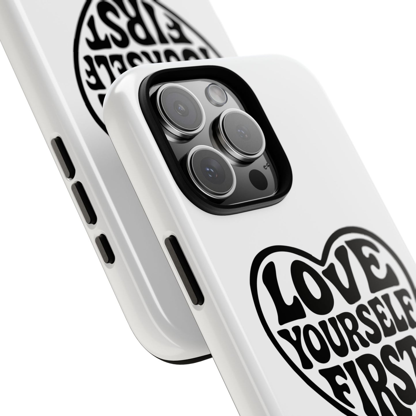 Love Yourself First - Coque iPhone (blanc)