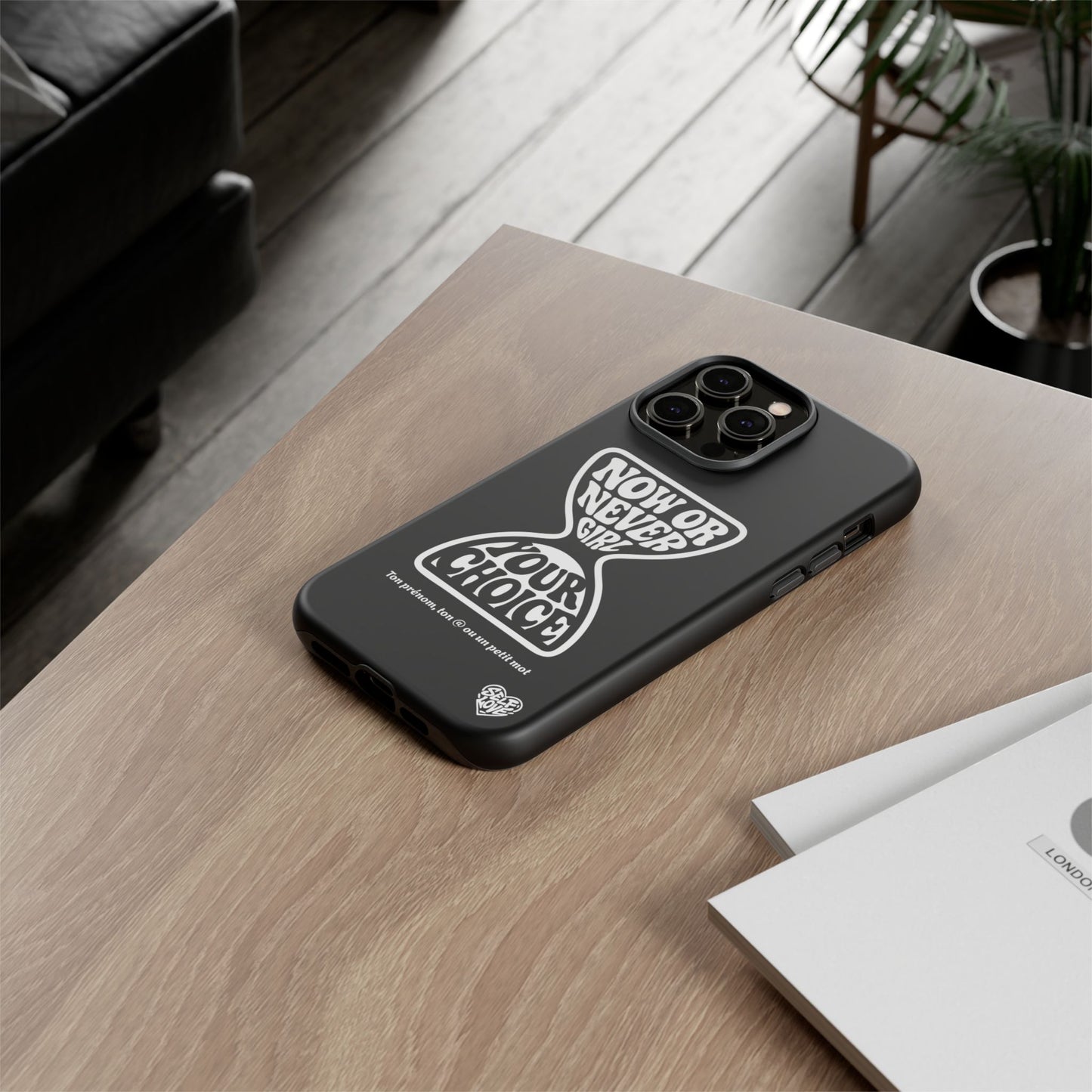 Now Or Never Girl - Coque iPhone (noir)
