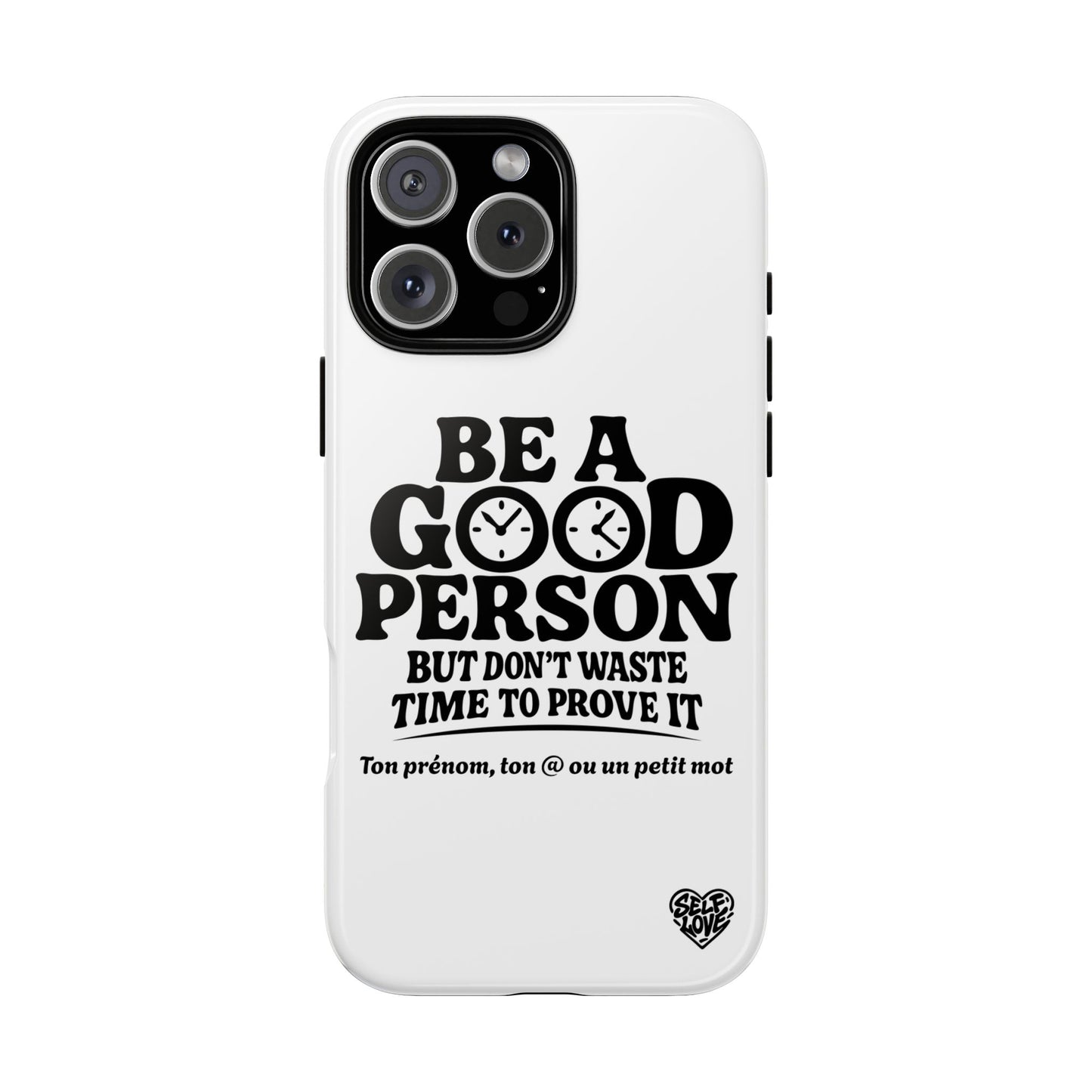 Be A Good Person - Coque iPhone (blanc)