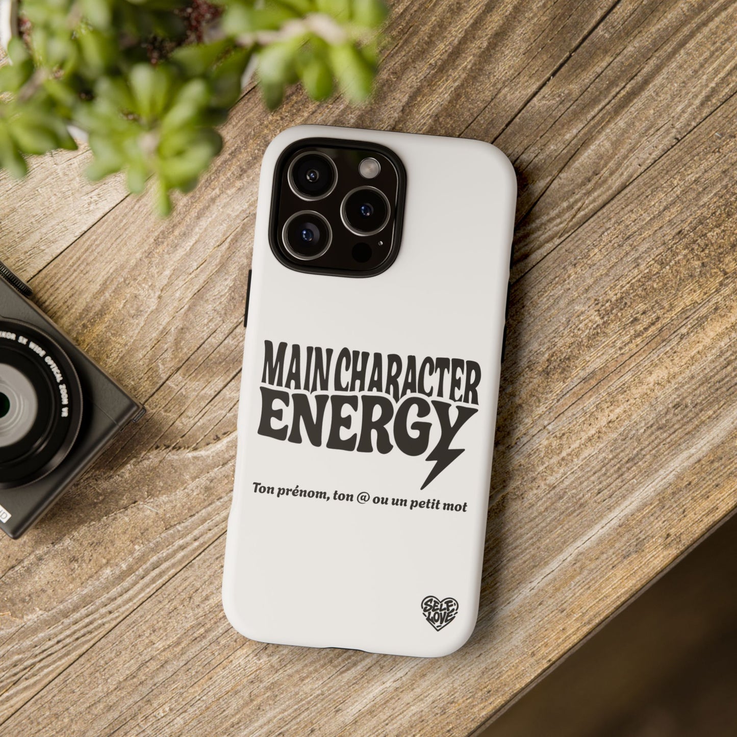 Main Character Energy - Coque iPhone (blanc)