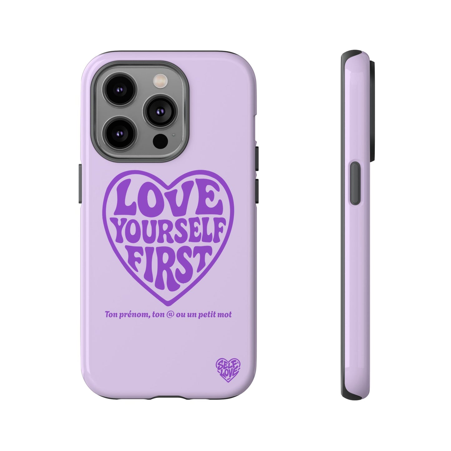 Love Yourself First - Coque iPhone (violet)