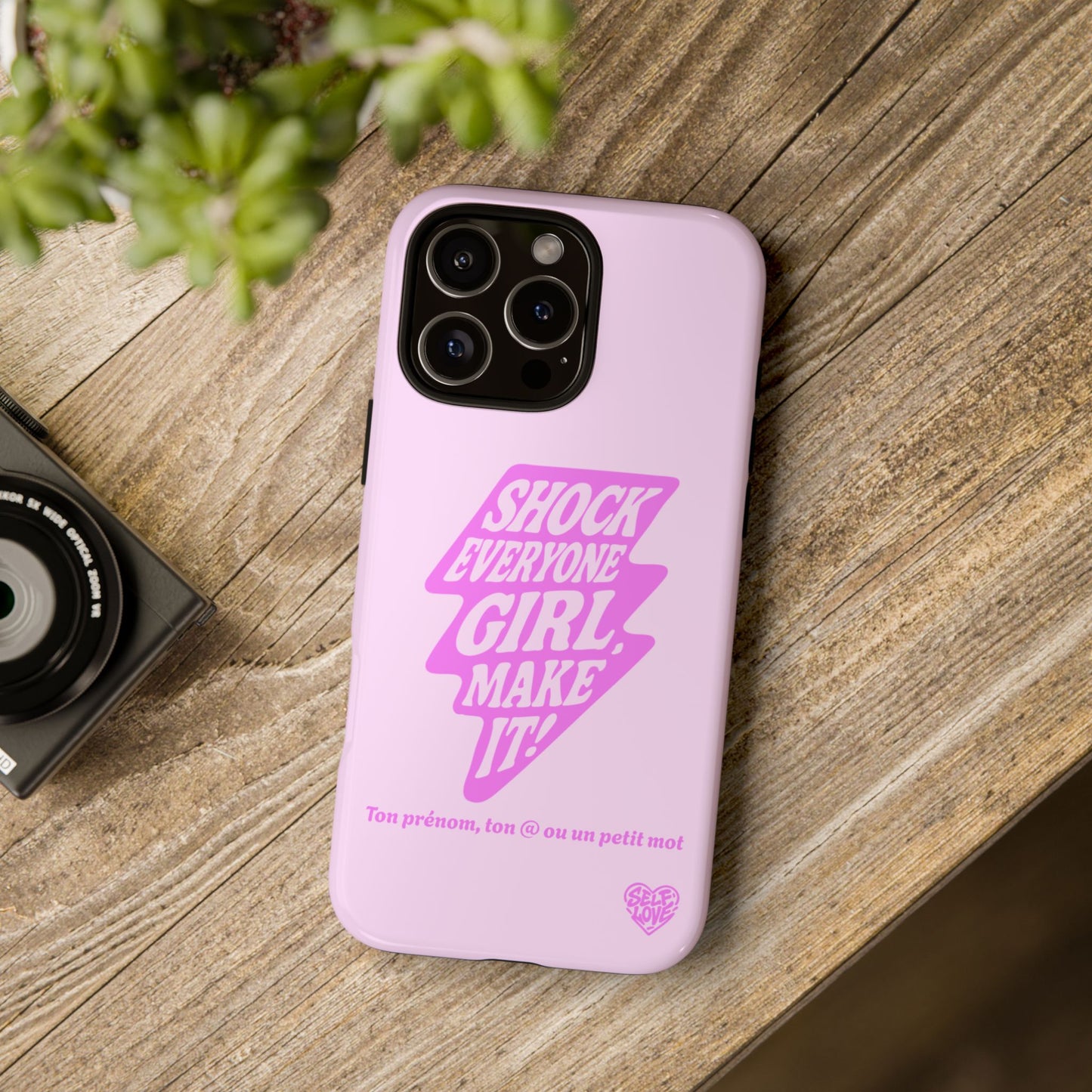Shock Everyone - Coque iPhone (rose)
