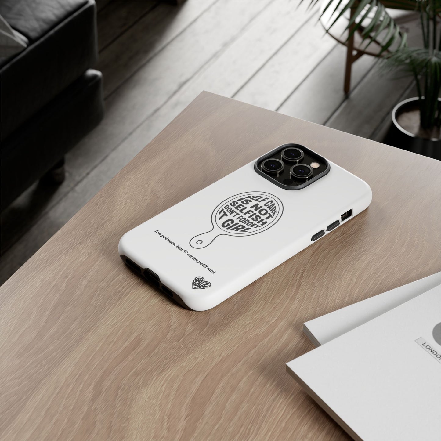 Self Care - Coque iPhone (blanc)