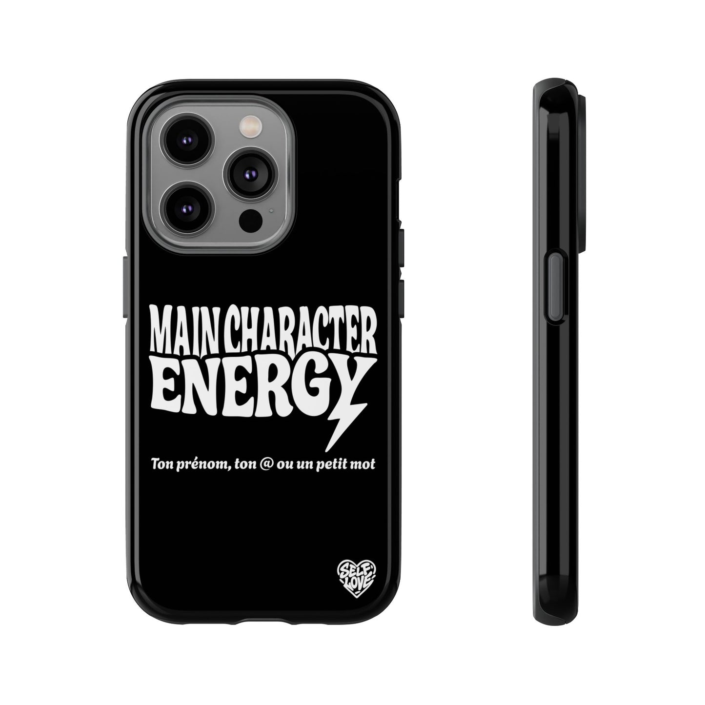 Main Character Energy - Coque iPhone (noir)