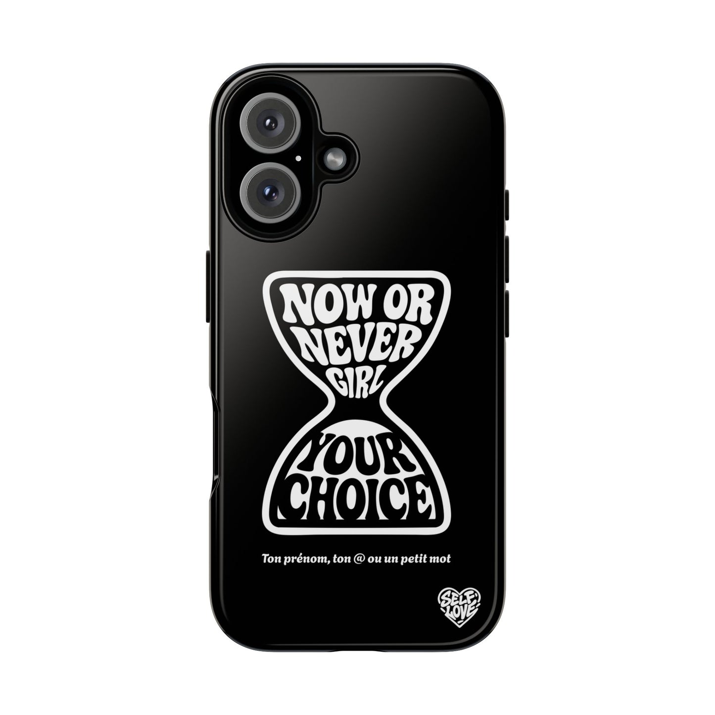Now Or Never Girl - Coque iPhone (noir)