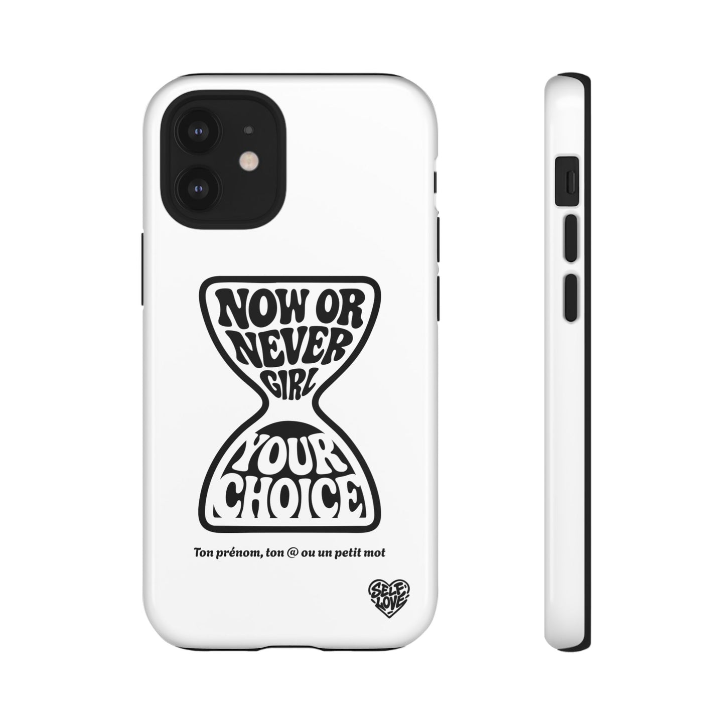 Now Or Never Girl - Coque iPhone (blanc)