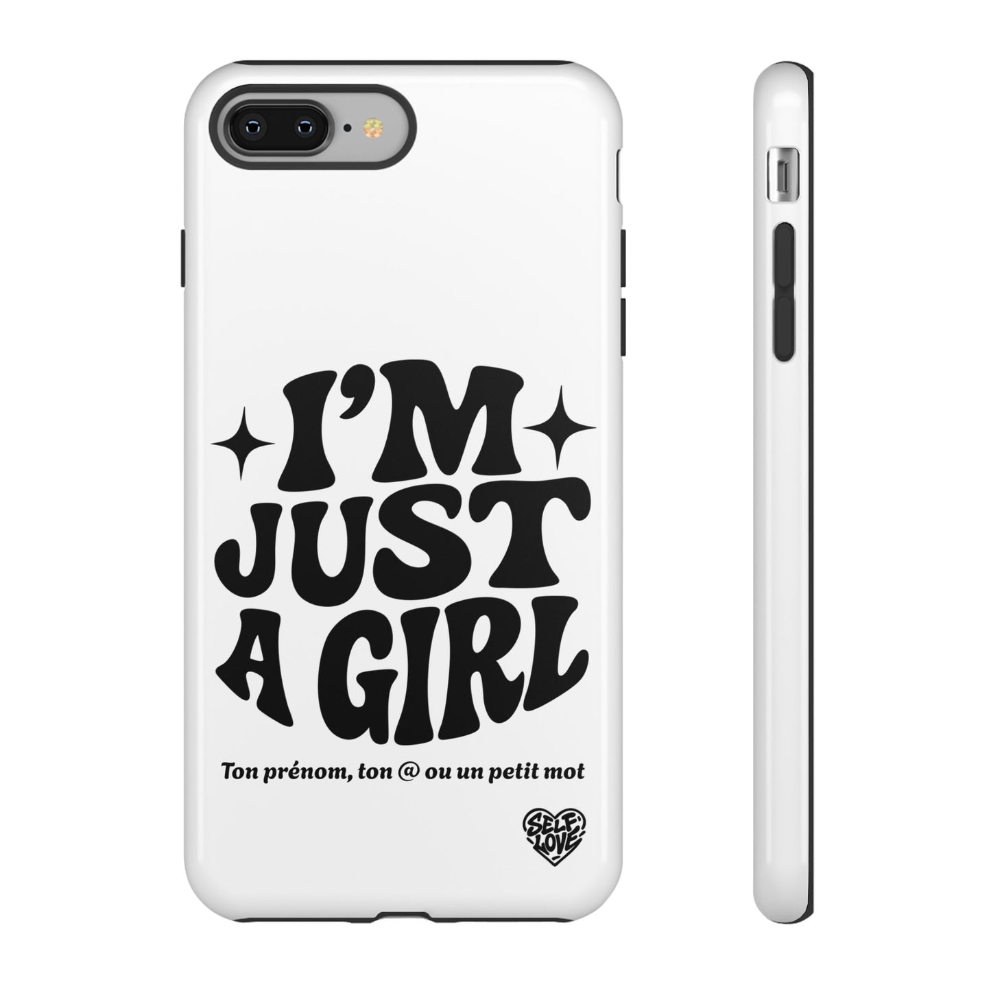 Im Just A Girl - Coque iPhone (blanc)