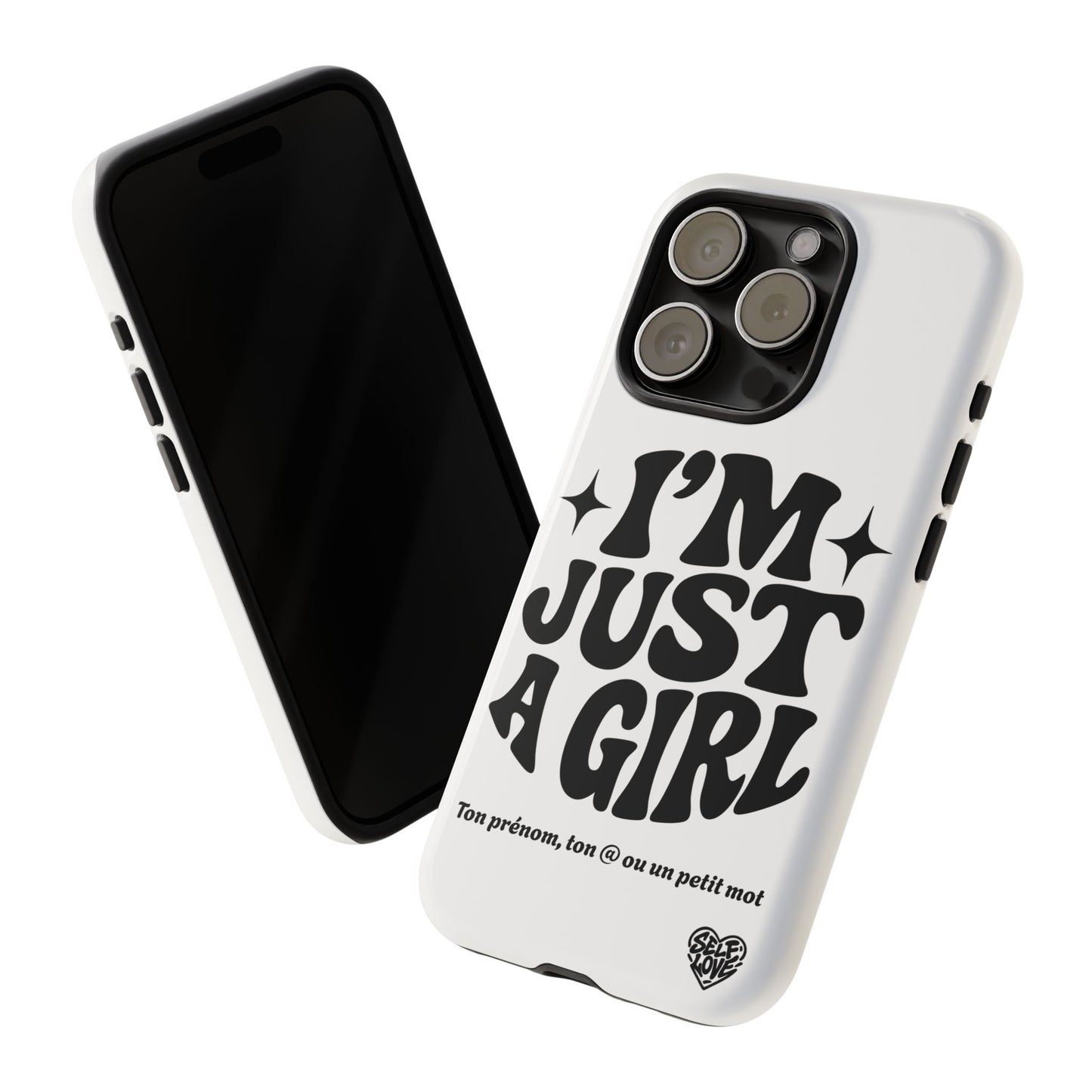 Im Just A Girl - Coque iPhone (blanc)