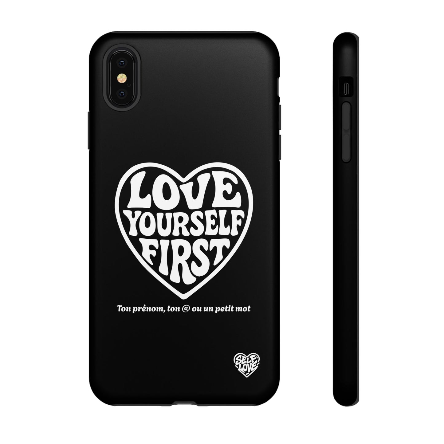 Love Yourself First - Coque iPhone (noir)