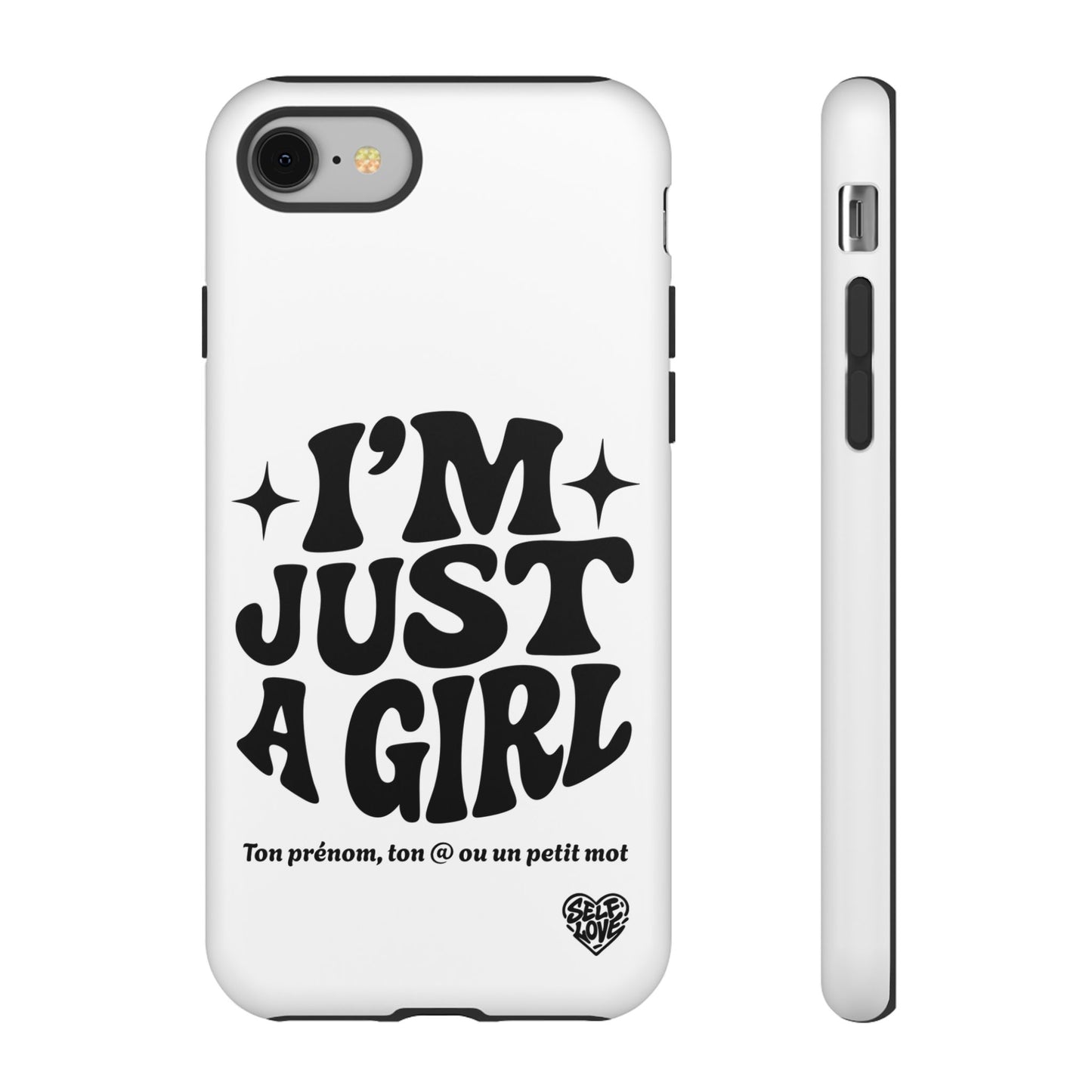 Im Just A Girl - Coque iPhone (blanc)