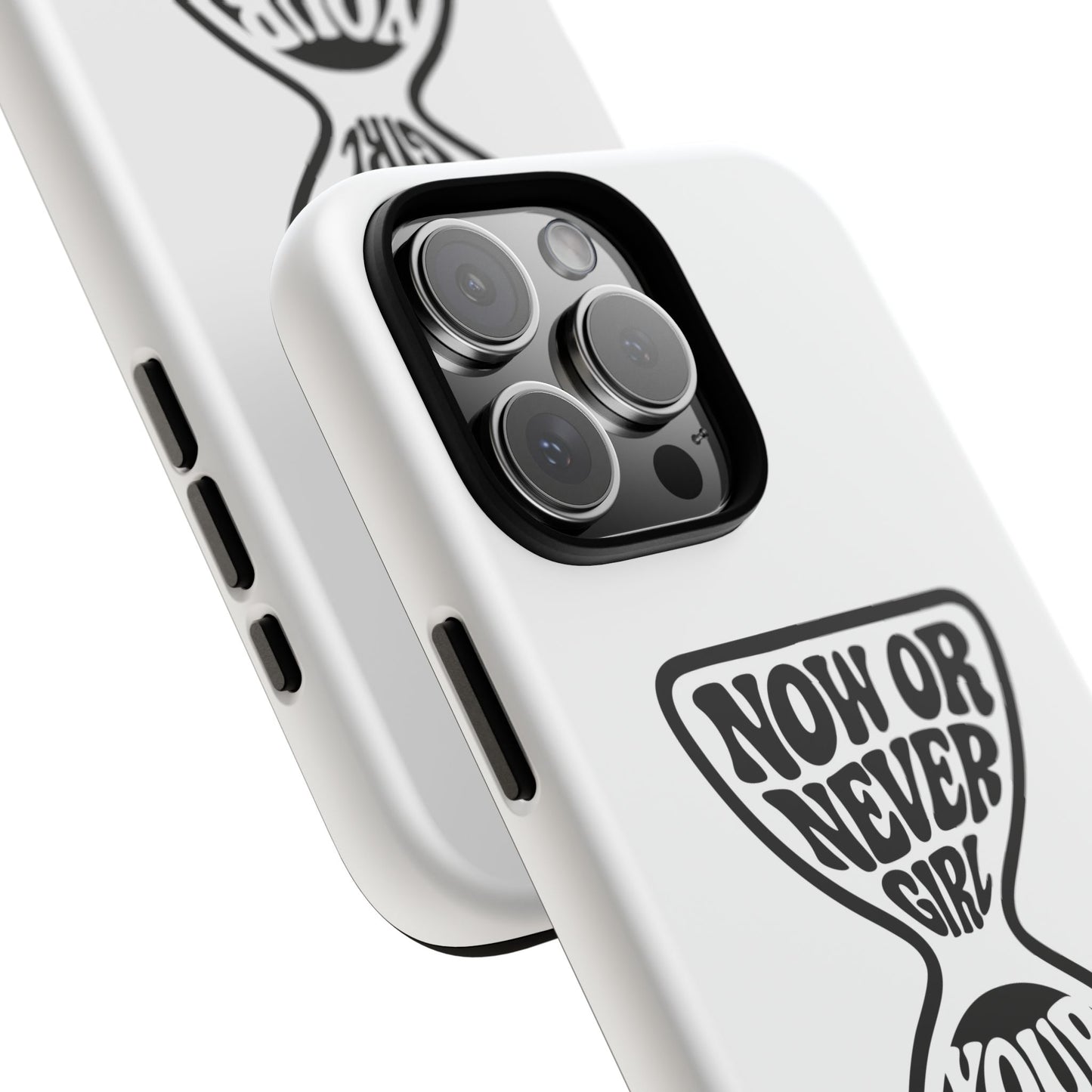Now Or Never Girl - Coque iPhone (blanc)