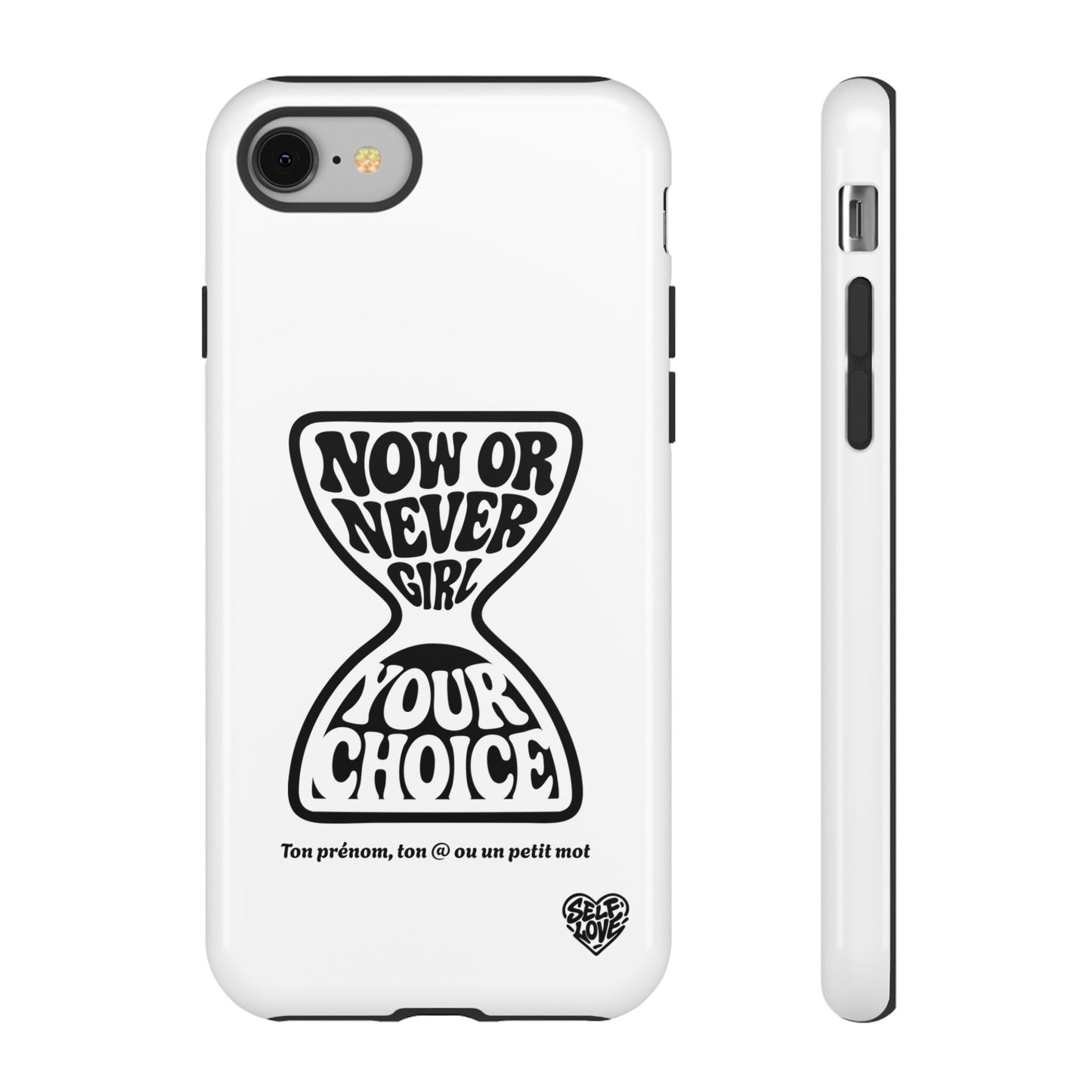 Now Or Never Girl - Coque iPhone (blanc)