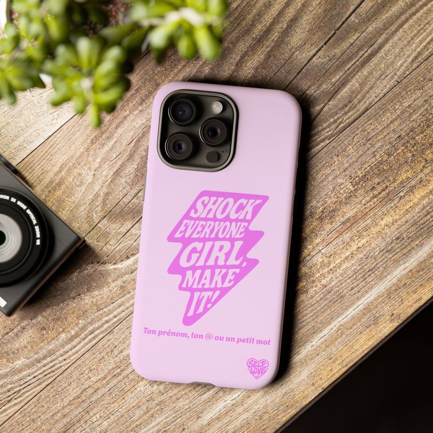 Shock Everyone - Coque iPhone (rose)