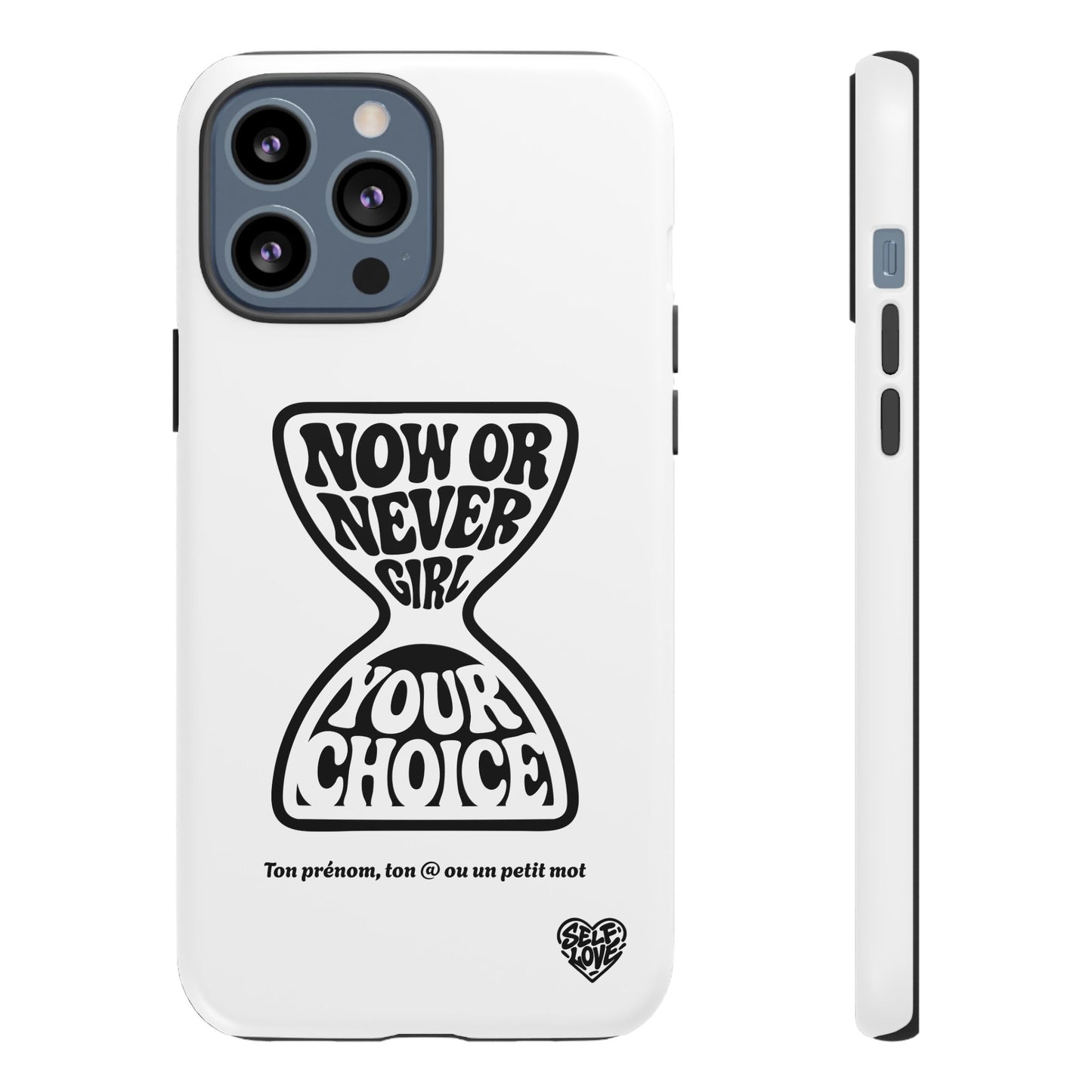 Now Or Never Girl - Coque iPhone (blanc)