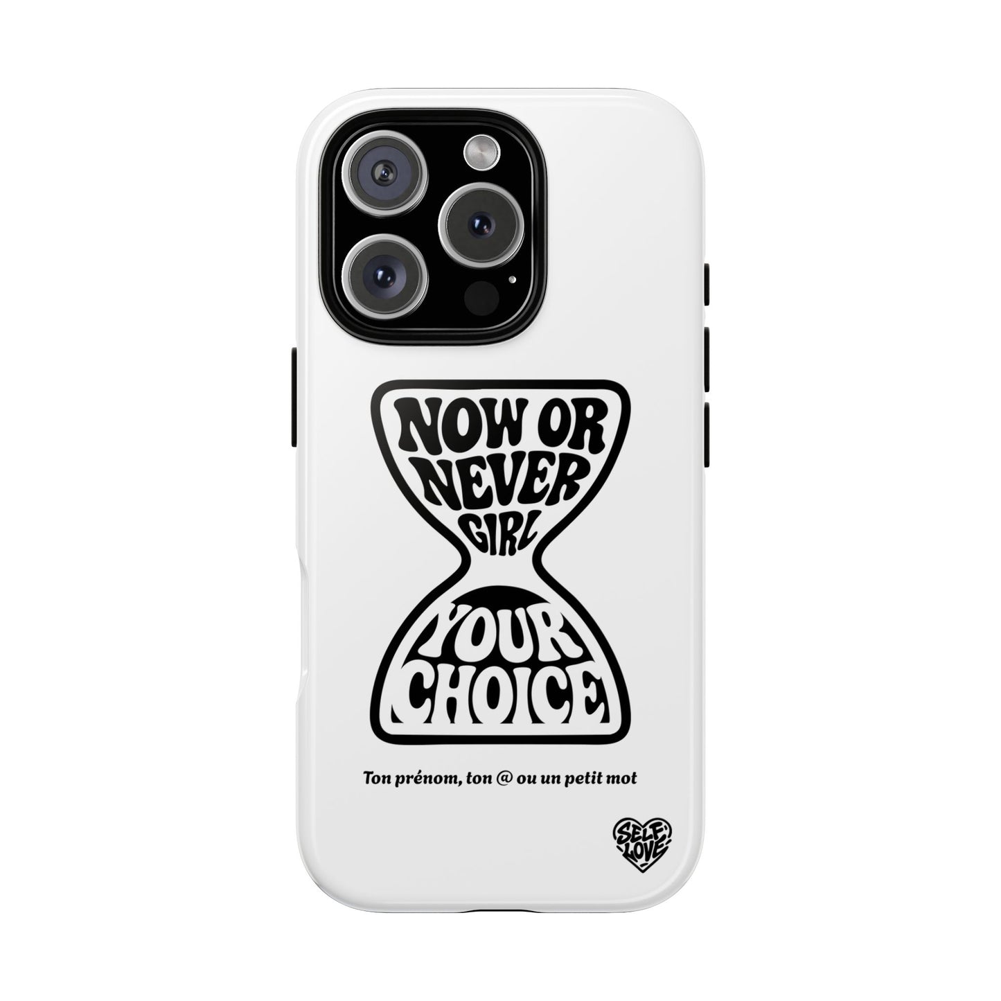 Now Or Never Girl - Coque iPhone (blanc)