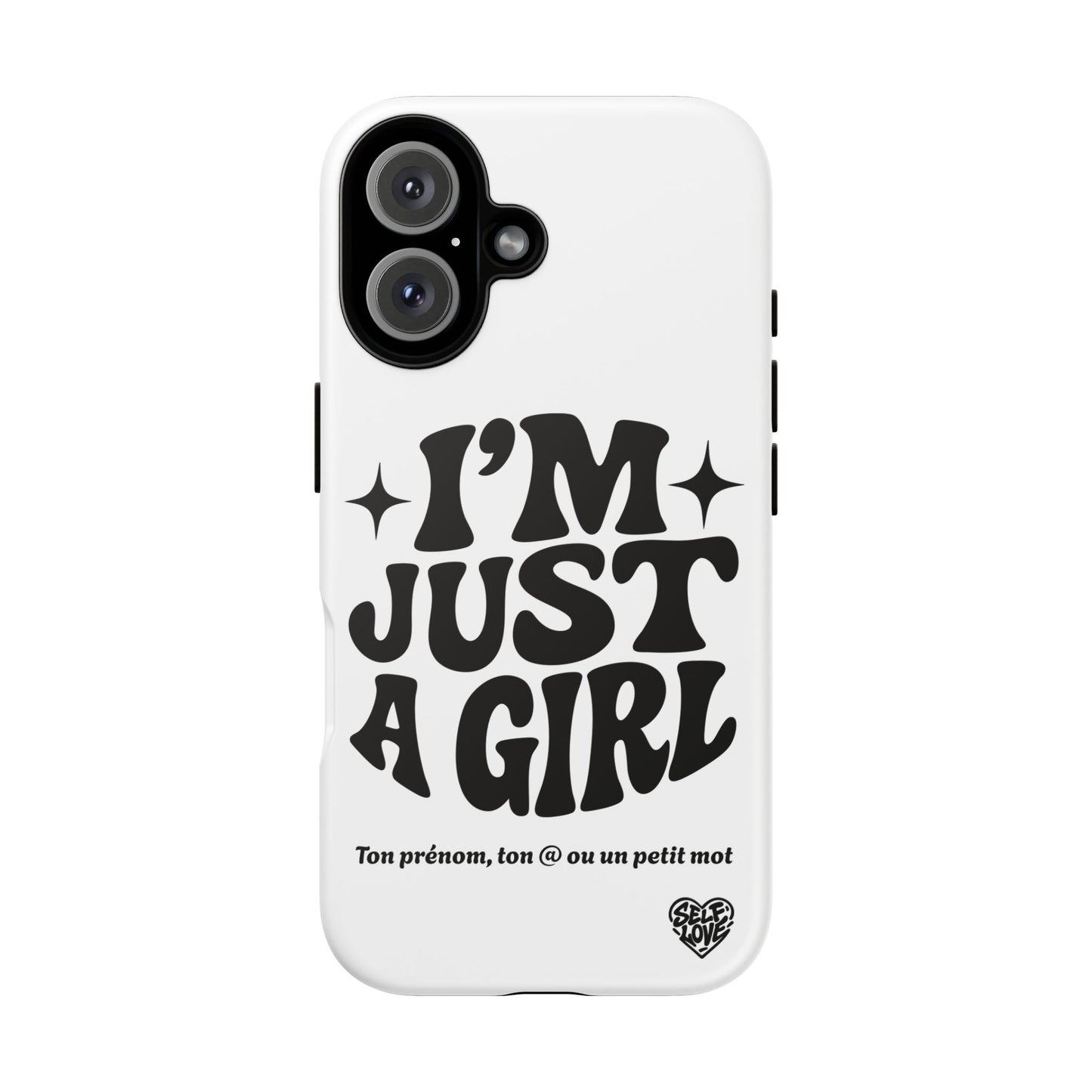 Im Just A Girl - Coque iPhone (blanc)
