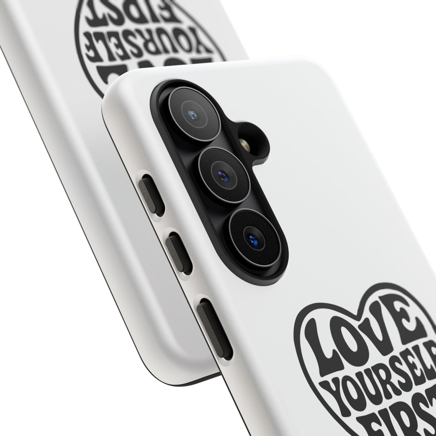 Love Yourself First - Coque Samsung (blanc)