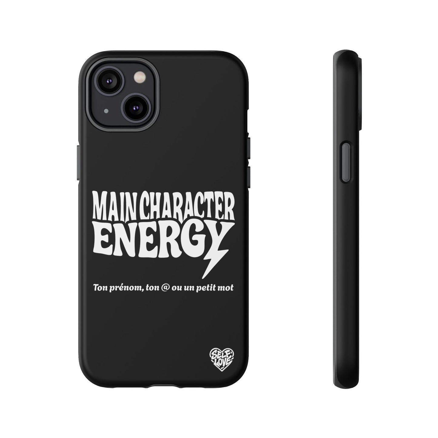 Main Character Energy - Coque iPhone (noir)