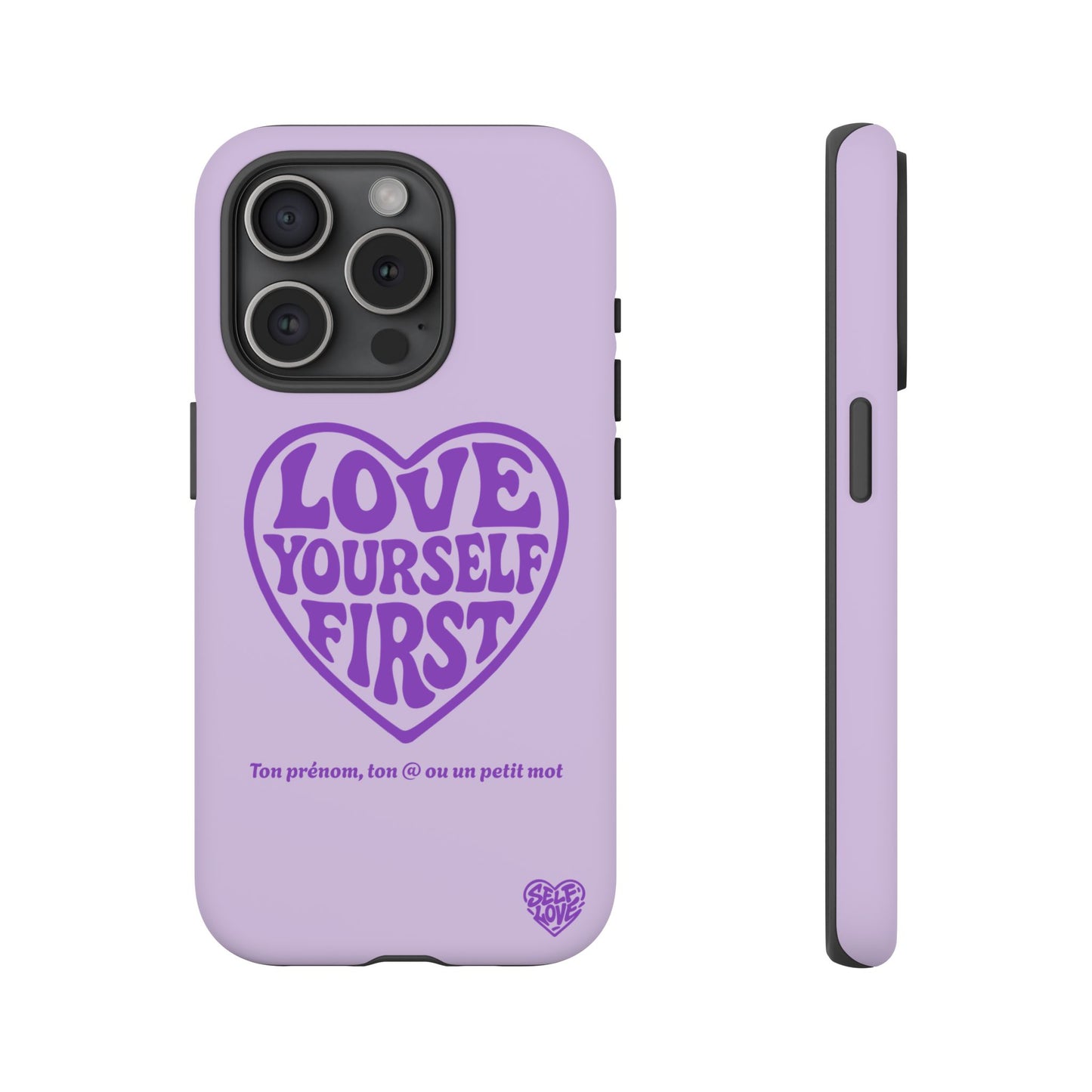 Love Yourself First - Coque iPhone (violet)
