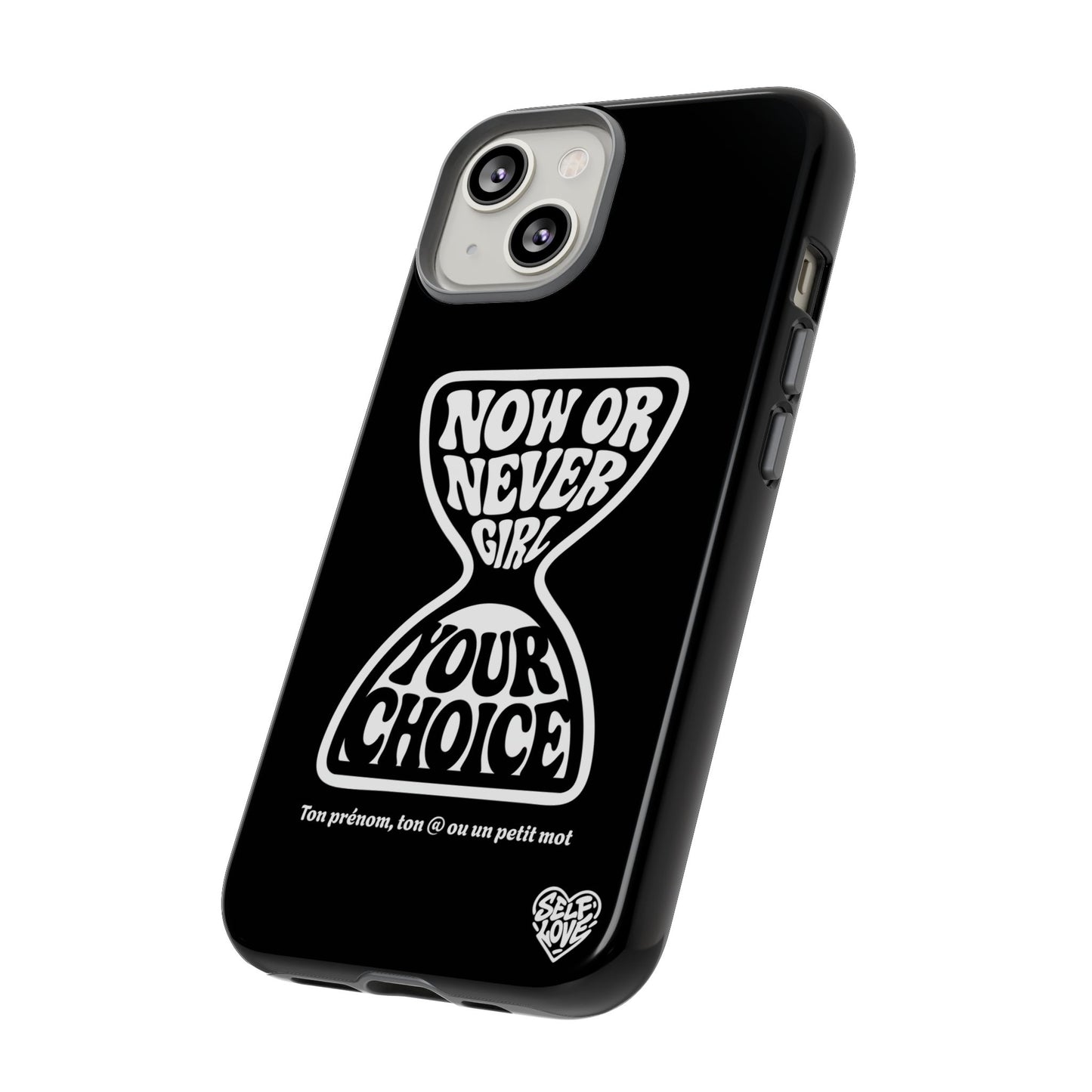 Now Or Never Girl - Coque iPhone (noir)