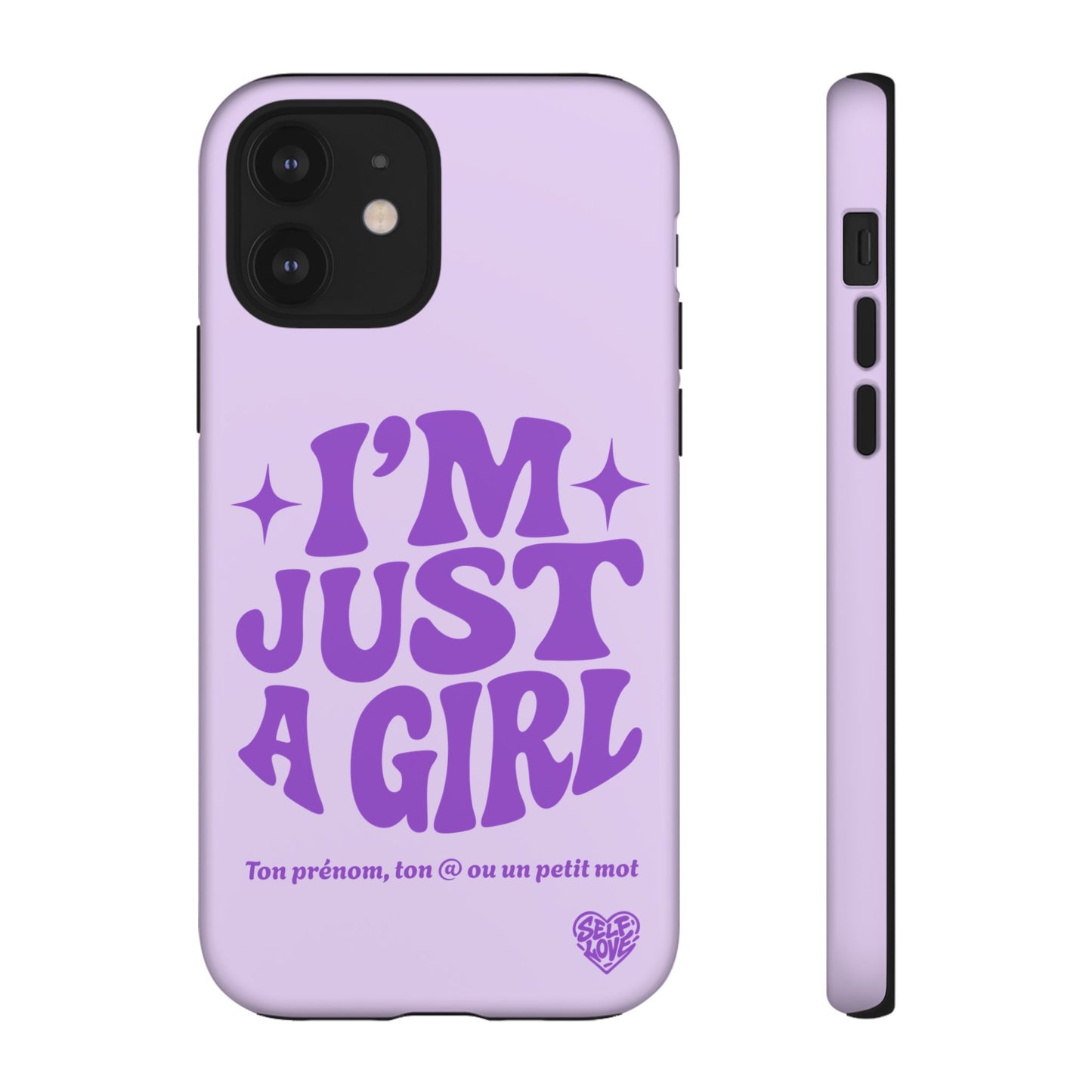 Im Just A Girl - Coque iPhone (violet)
