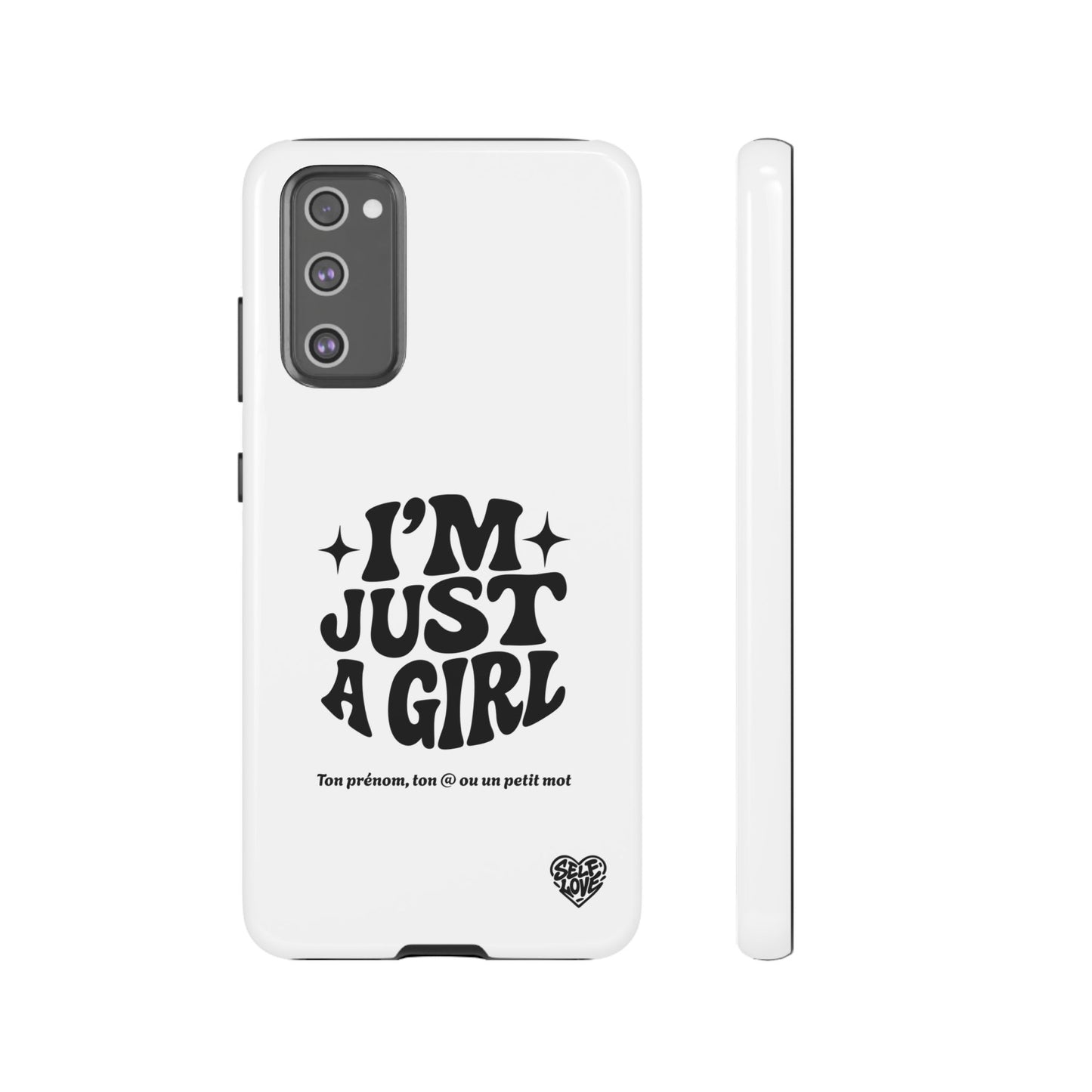 Im Just A Girl - Coque Samsung (blanc)
