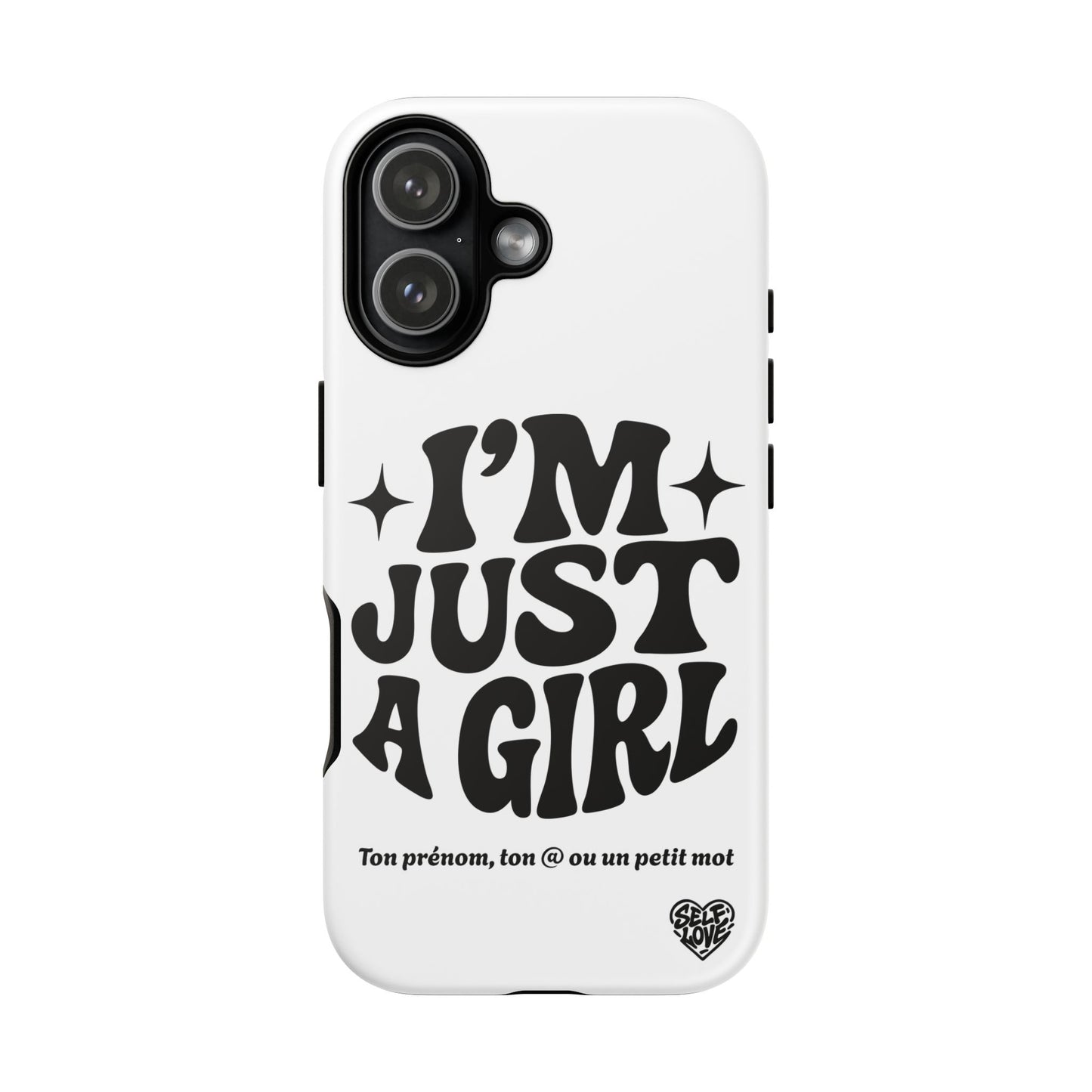 Im Just A Girl - Coque iPhone (blanc)
