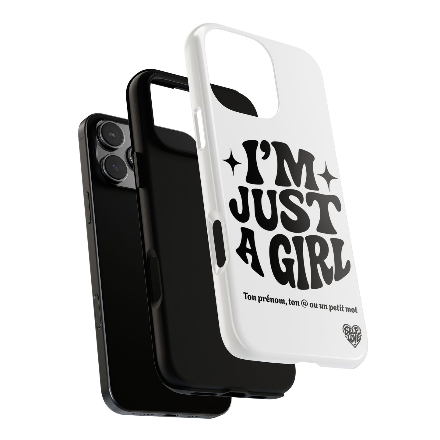 Im Just A Girl - Coque iPhone (blanc)