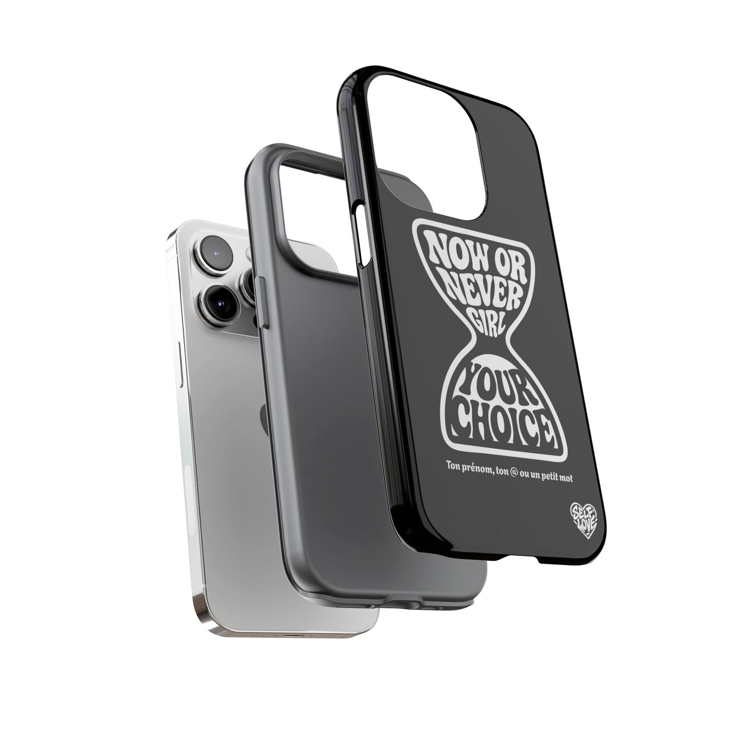 Now Or Never Girl - Coque iPhone (noir)