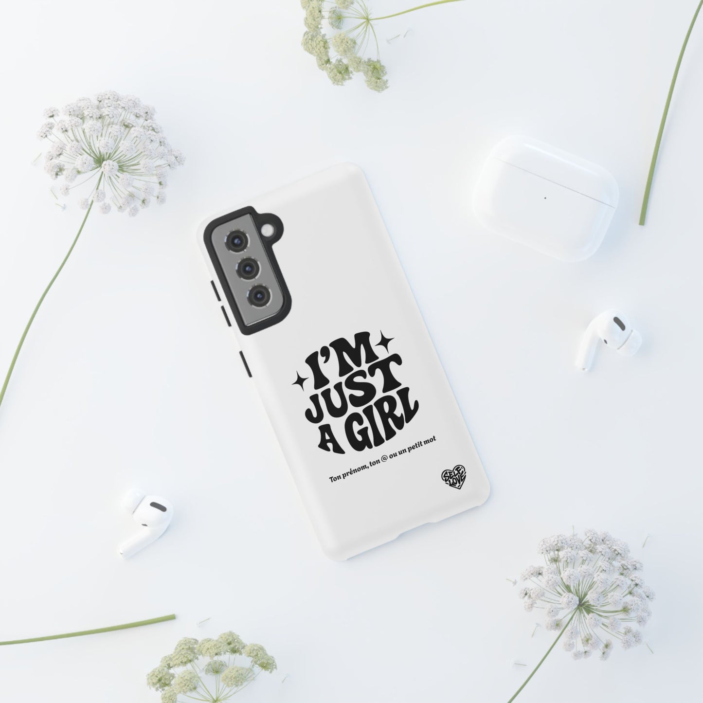 Im Just A Girl - Coque Samsung (blanc)