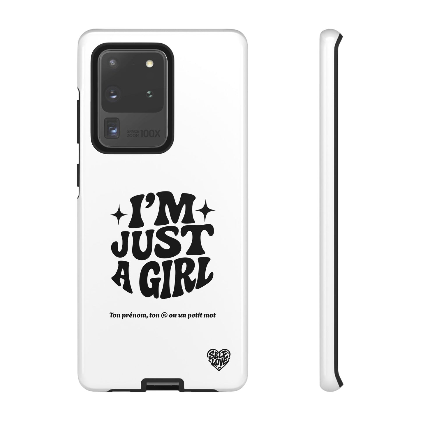 Im Just A Girl - Coque Samsung (blanc)