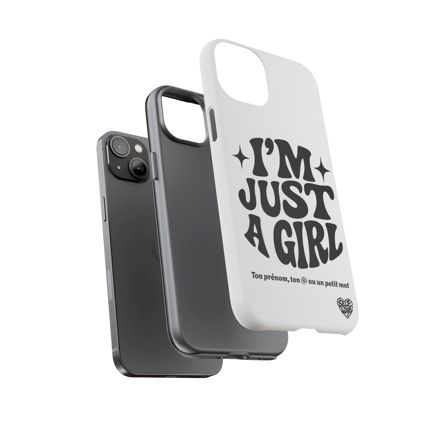 Im Just A Girl - Coque iPhone (blanc)
