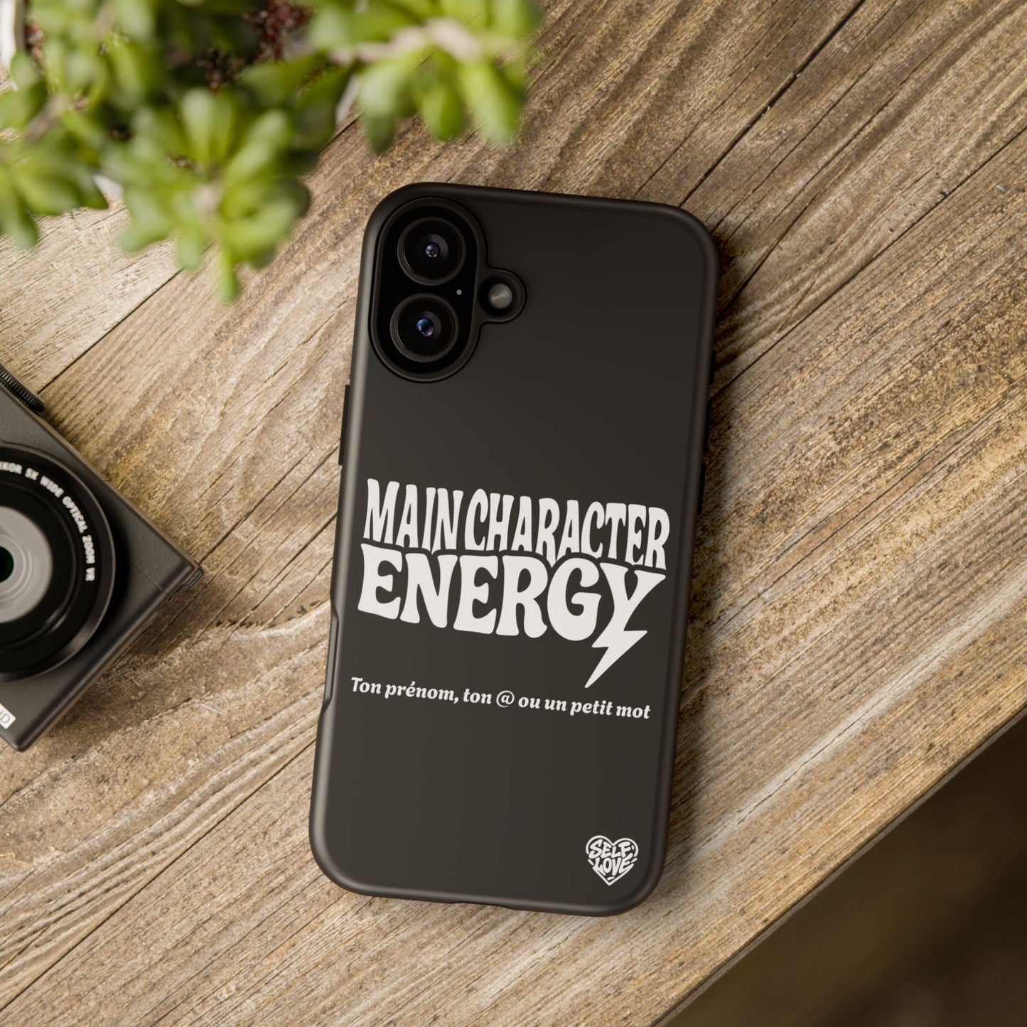Main Character Energy - Coque iPhone (noir)