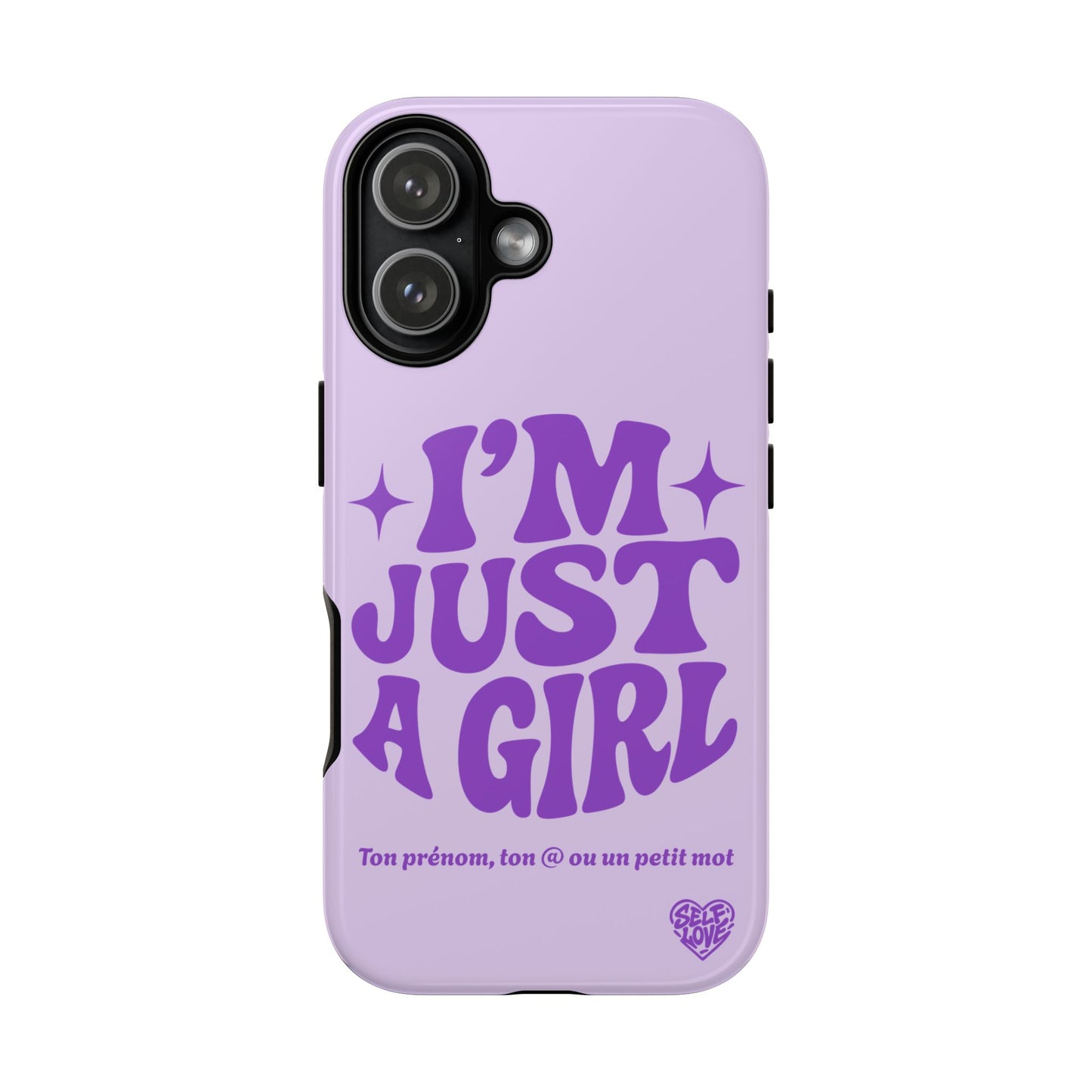 Im Just A Girl - Coque iPhone (violet)