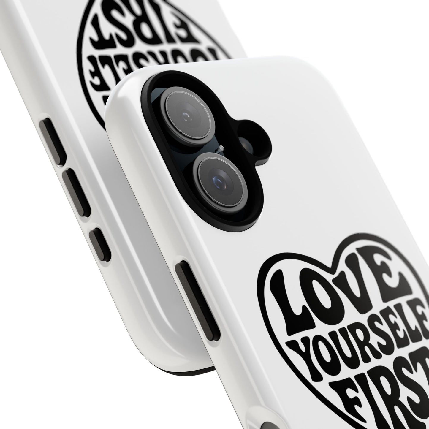 Love Yourself First - Coque iPhone (blanc)