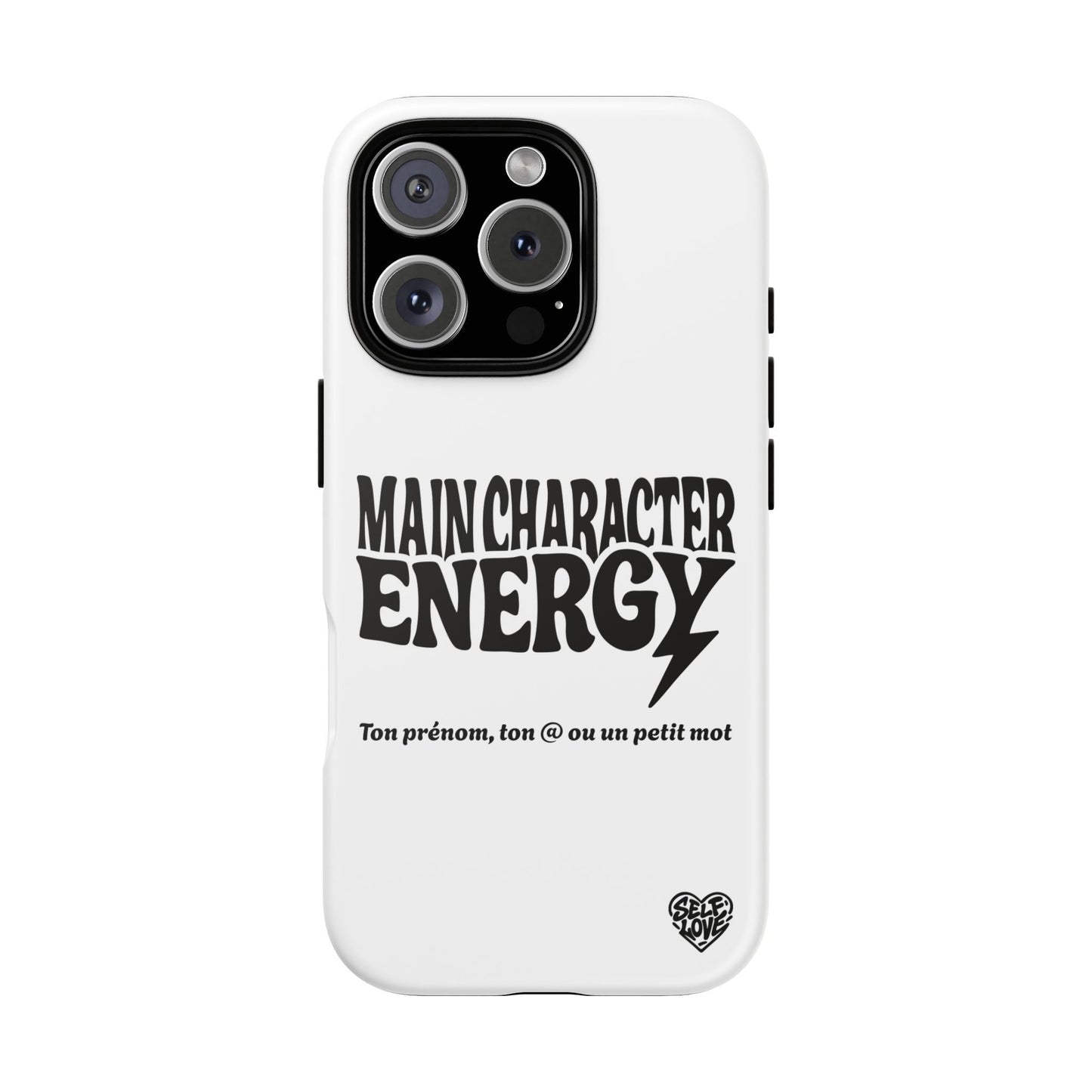 Main Character Energy - Coque iPhone (blanc)