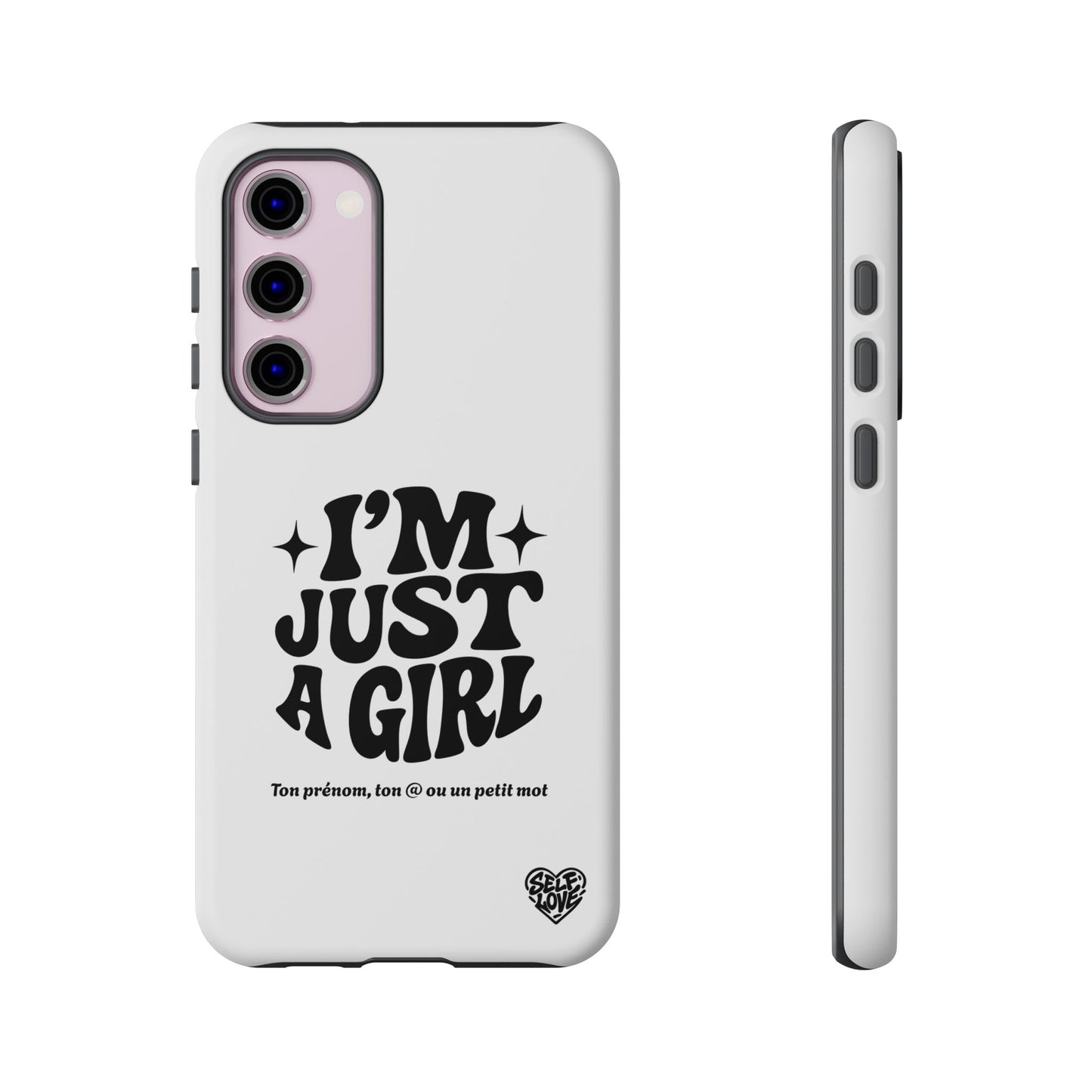 Im Just A Girl - Coque Samsung (blanc)