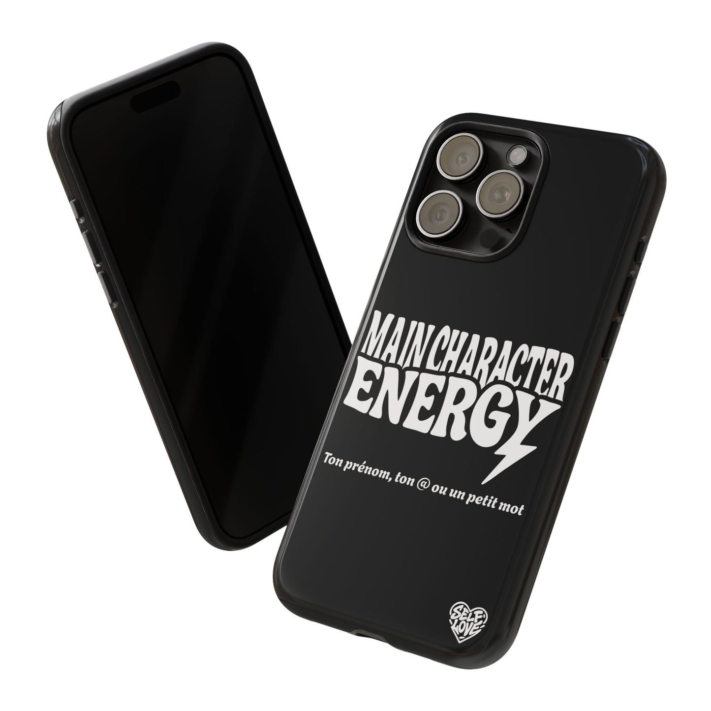 Main Character Energy - Coque iPhone (noir)